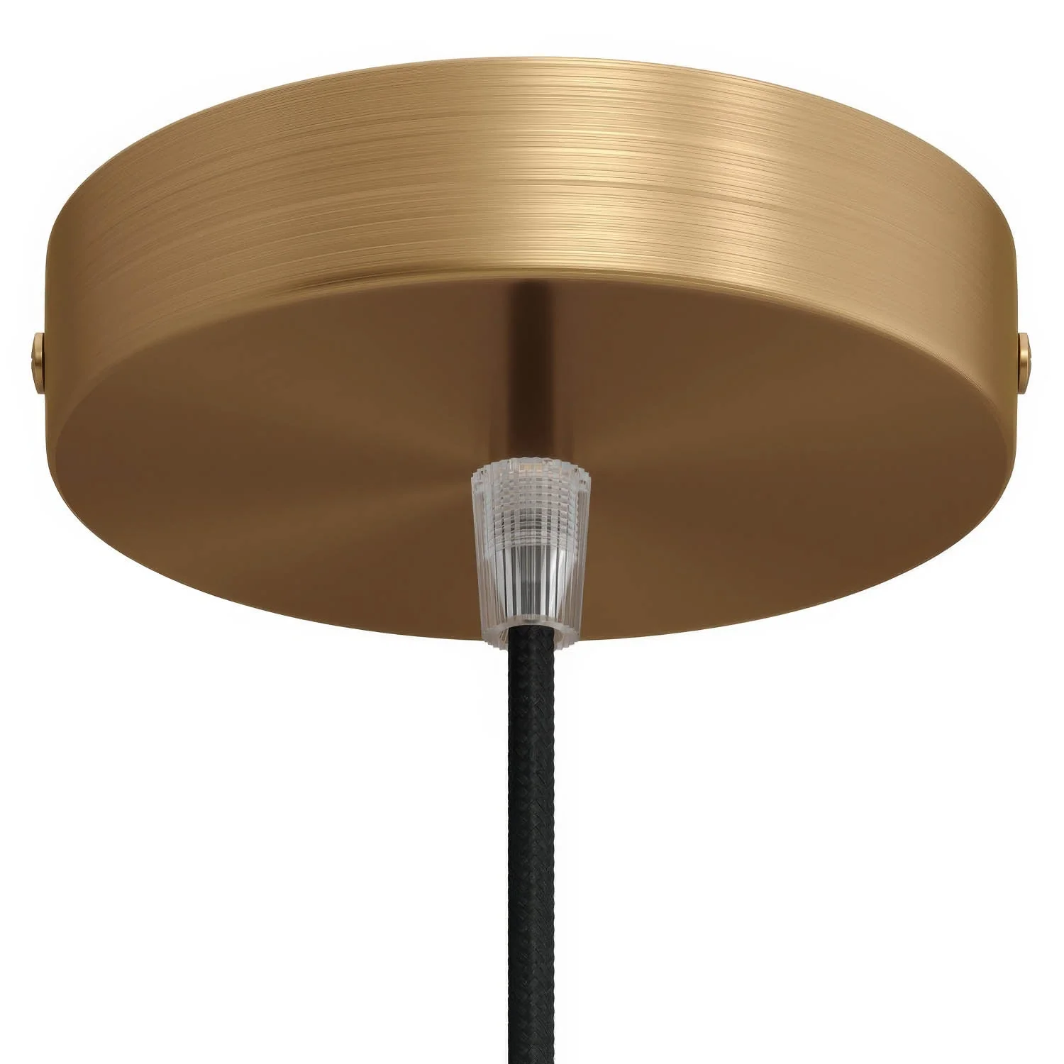 Zylindrisches Deckenrosen-Kit aus Metall – Satiniertes Bronze
