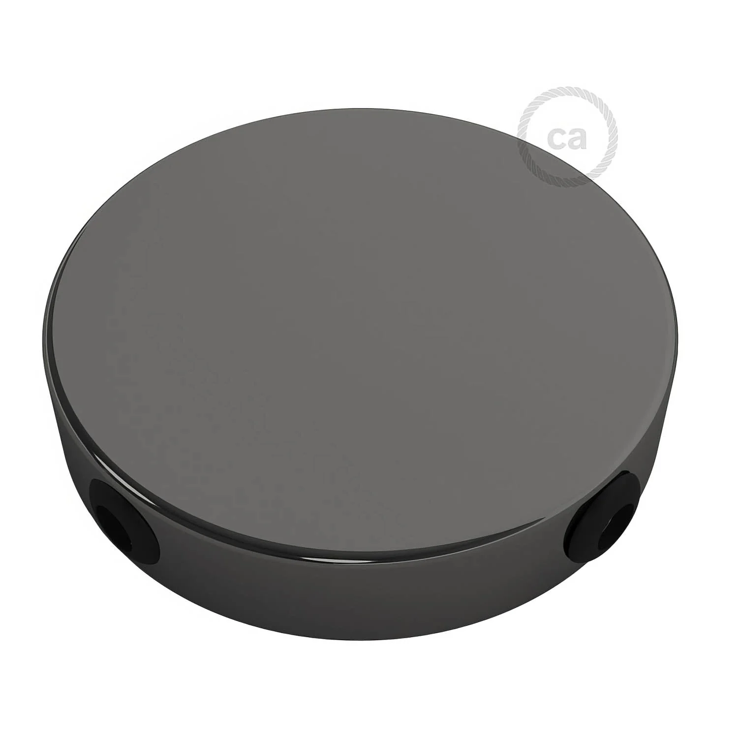 Zylindrisches Metall-Baldachin-Kit mit 4 seitlichen Löchern (Abzweigdose) – Perlenschwarz - Image 2