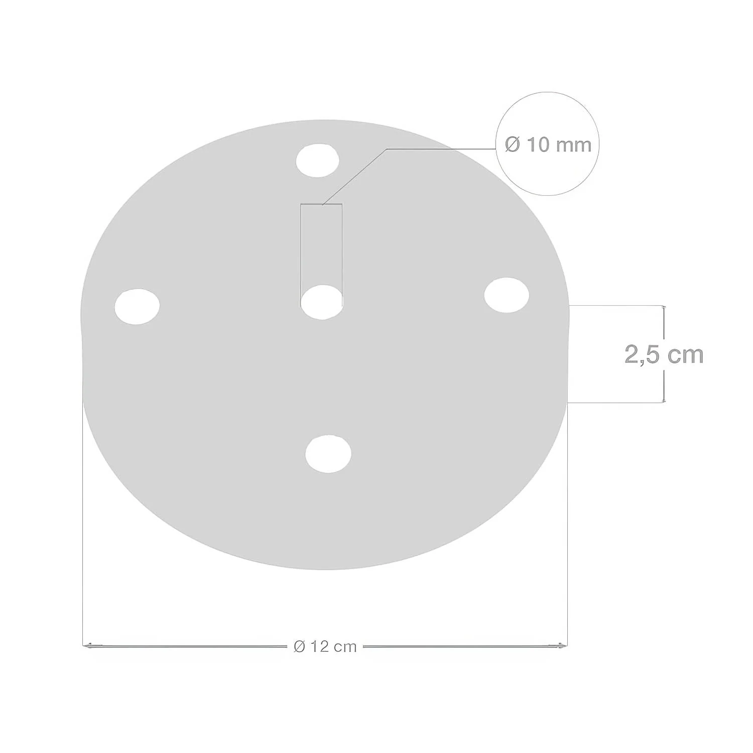 Zylindrisches Lampenbaldachin-Kit aus Metall mit 5 Öffnungen – Satinbronze - Image 5