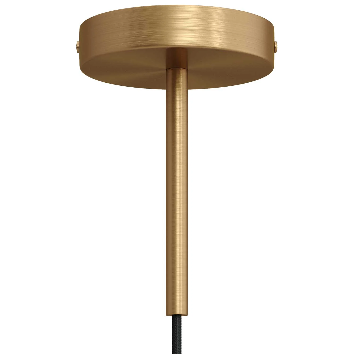 Zylinderförmiges Lampenbaldachin-Kit aus Metall mit 15 cm Textilkabel-Zugentlastung – Satinbronze