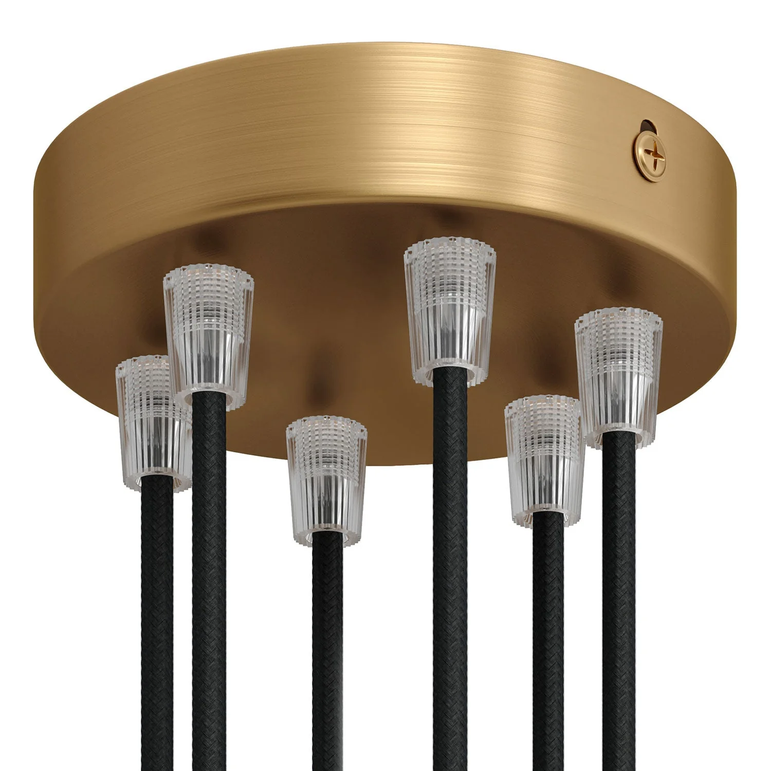Zylindrischer Metallbaldachin-Set mit 6 Löchern – Satiniertes Bronze