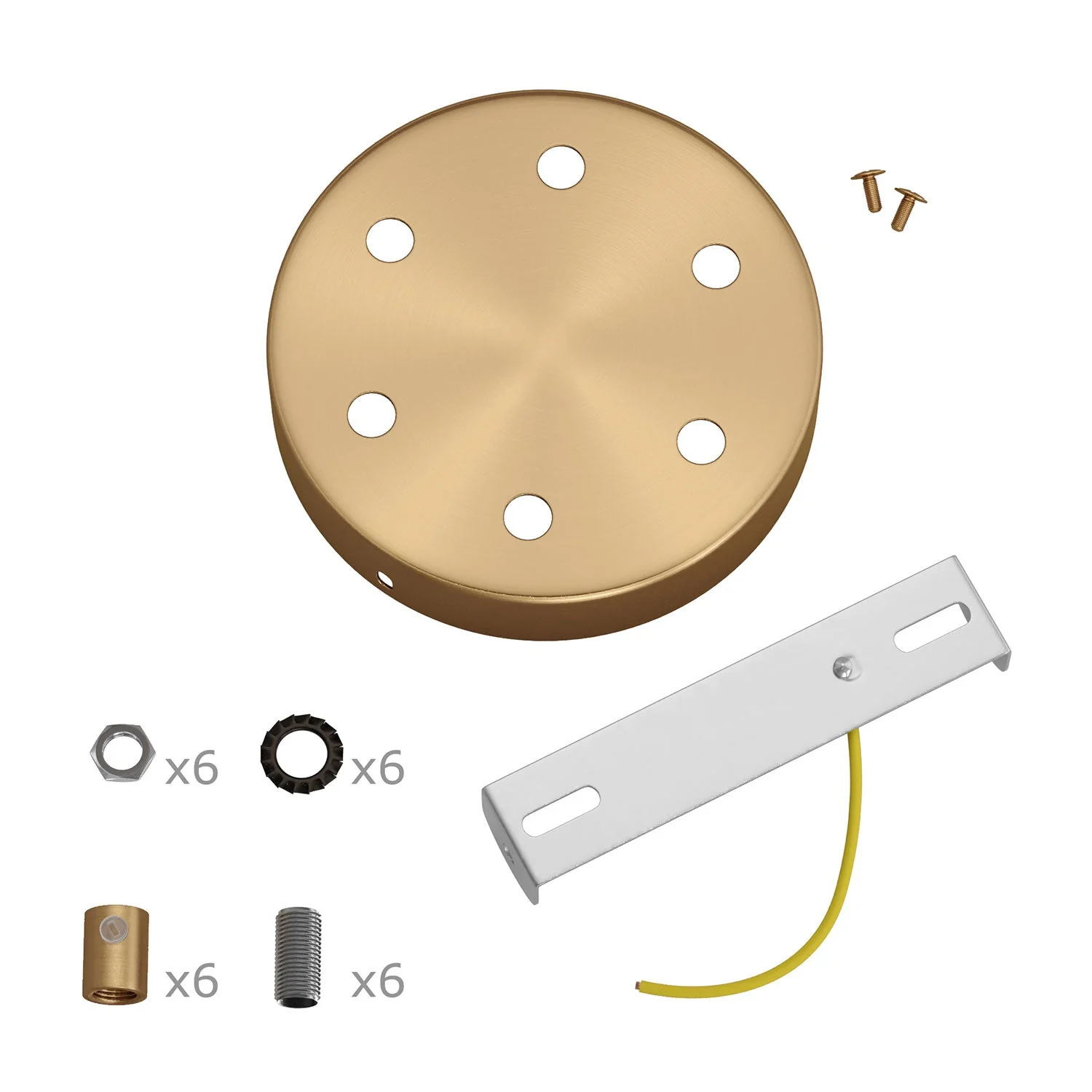 Zylindrischer Metallbaldachin-Set mit 6 Löchern – Satiniertes Bronze - Image 7