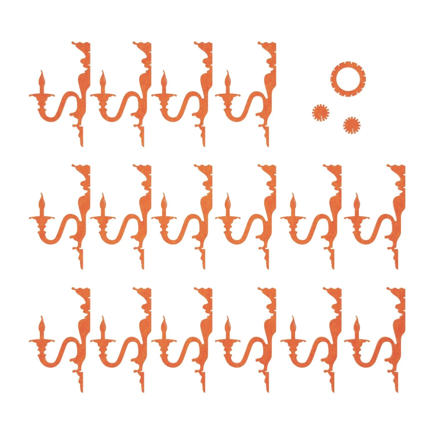 Klassischer SHHANDELIER-Lampenschirm aus schallabsorbierendem Material - Orange melange - Image 3