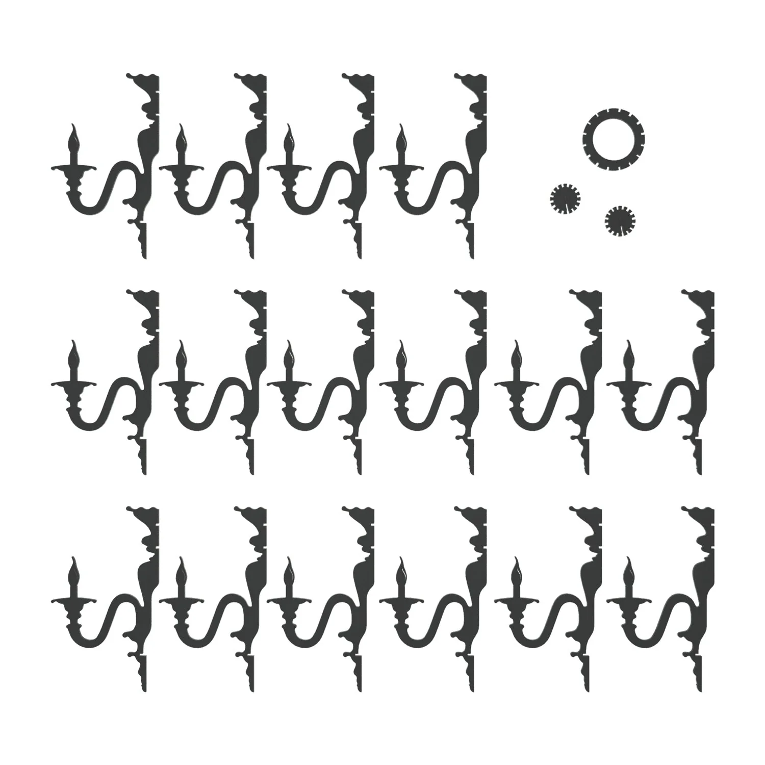 Klassischer SHHANDELIER-Lampenschirm aus schalldämmendem Material – Schwarzes Melange - Image 3