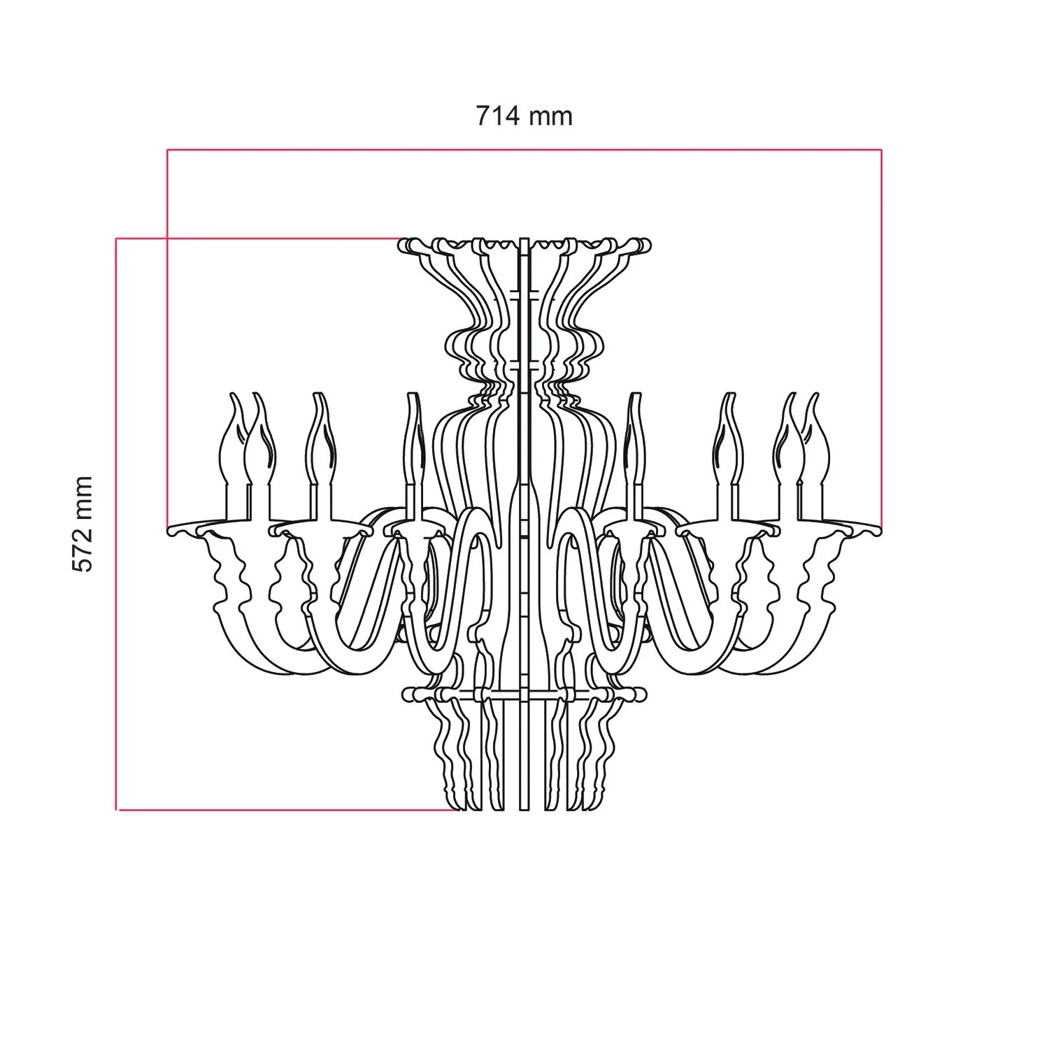Klassischer SHHANDELIER-Lampenschirm aus schalldämmendem Material – Schwarzes Melange - Image 4