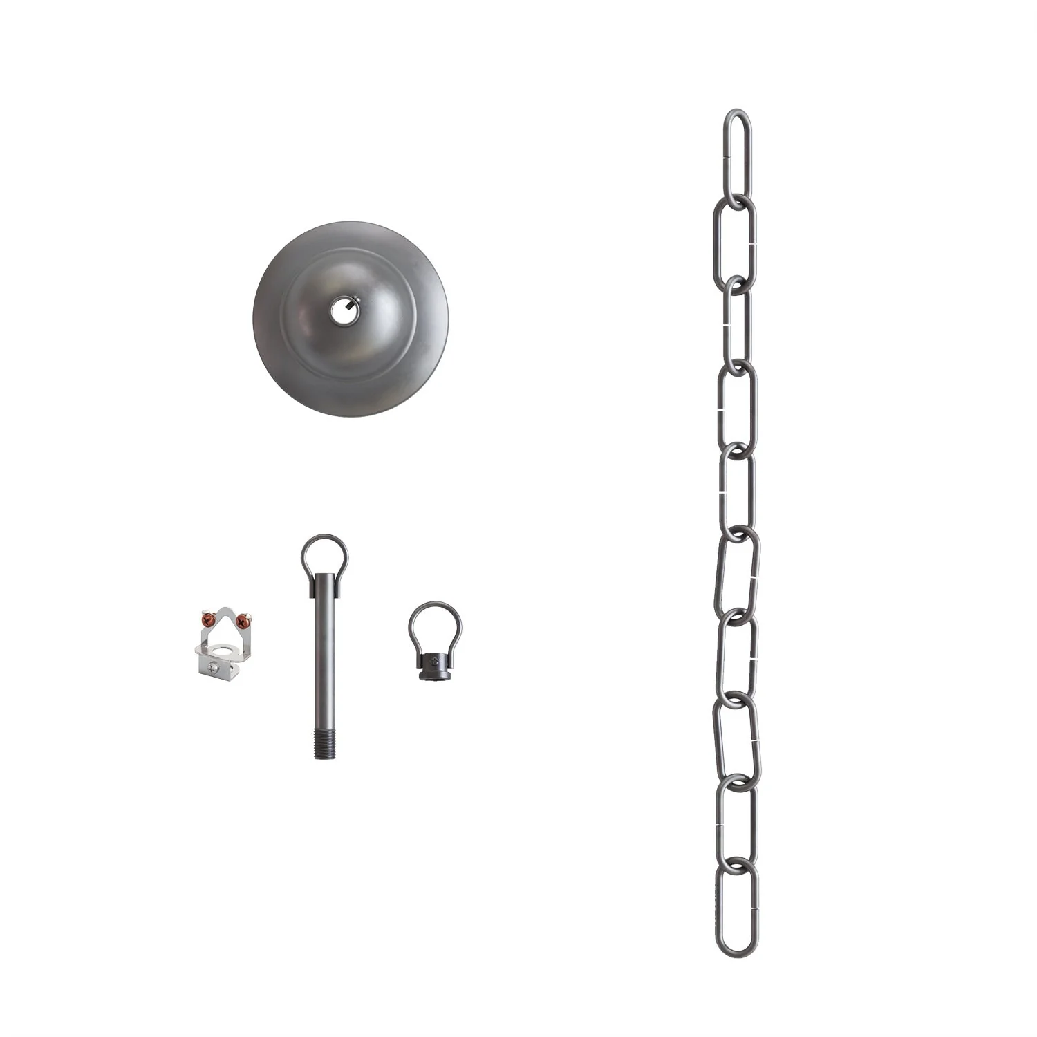 Komplett-Kit Vintage-Pendelleuchte: Lampenbaldachin aus Eisen und Genuesische Kette – 50 cm - Image 4