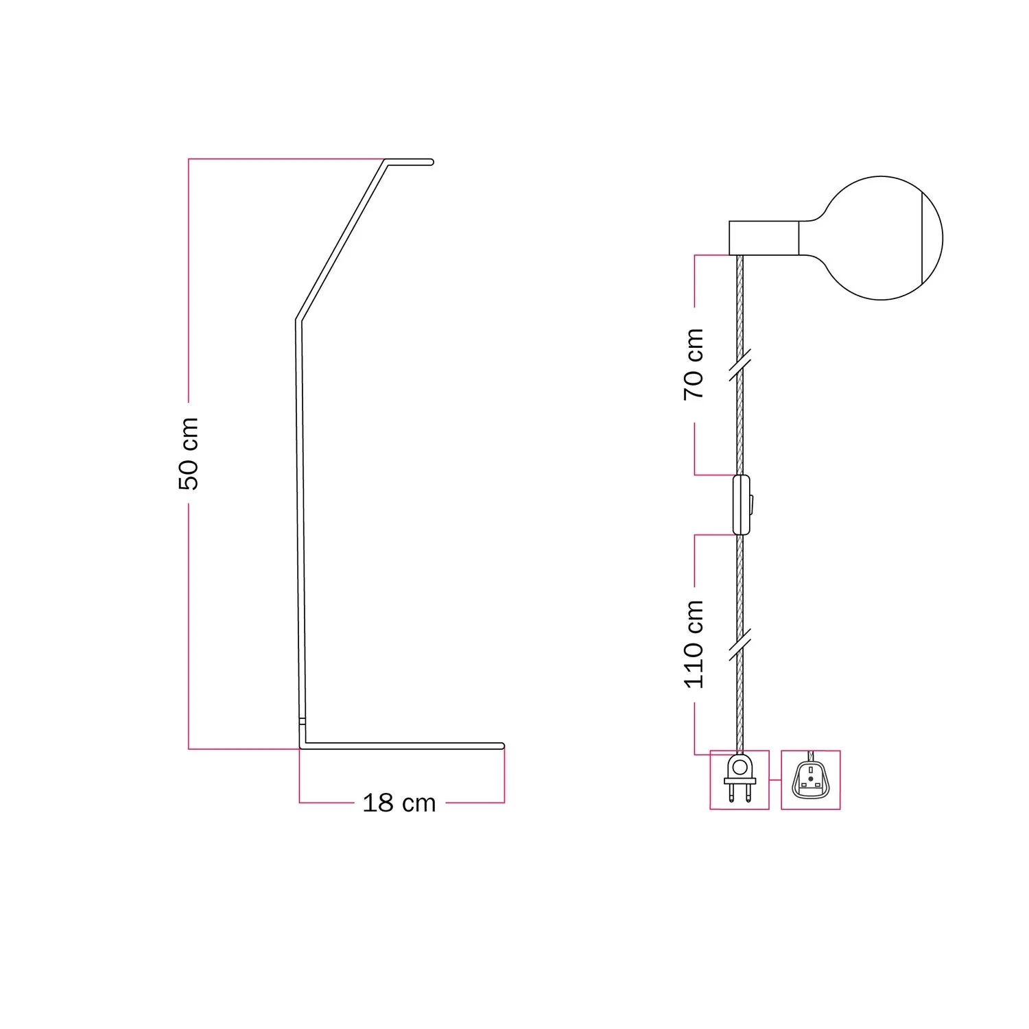 Koso Lucia - Tischlampe mit UK-Stecker - Orange - Image 7