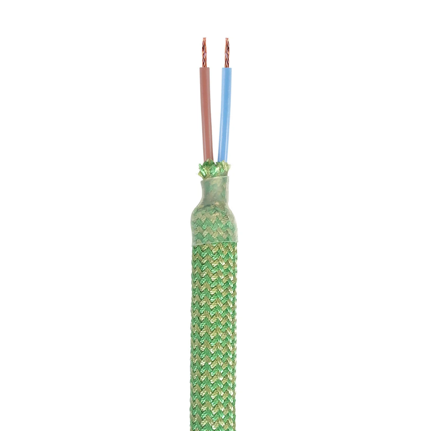 Kit Creative Flex – flexibles Schlauchrohr mit Stoffbezug RM77 Wiesengrün und Metallendstücken - Image 2