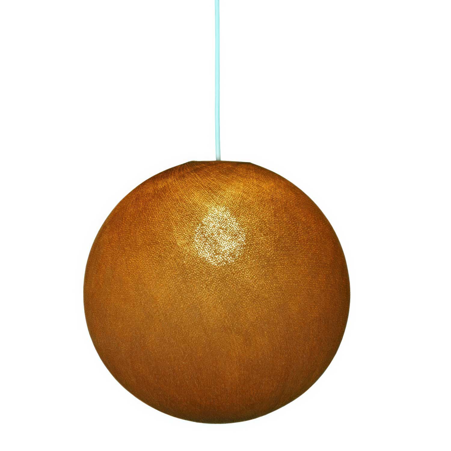 Lampenschirm Sfera aus 100% handgearbeitetem Garn – Polyester Hummerorange - Image 2