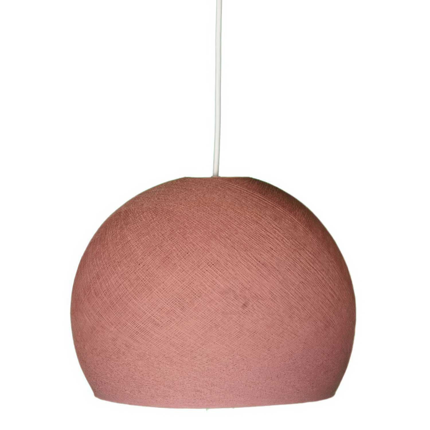 Kuppel-Lampenschirm aus 100% handgefertigtem Draht – Polyester Puderrosa