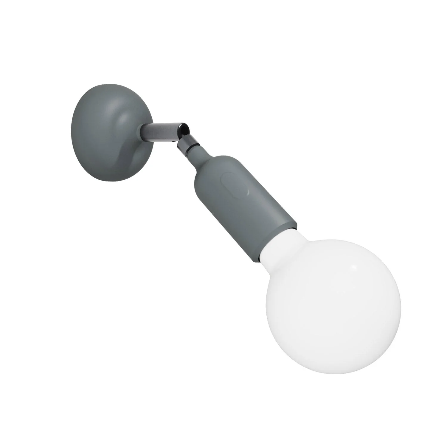 Fermaluce-Lampe aus Silikon mit Gelenk und integriertem Schalter – Grau