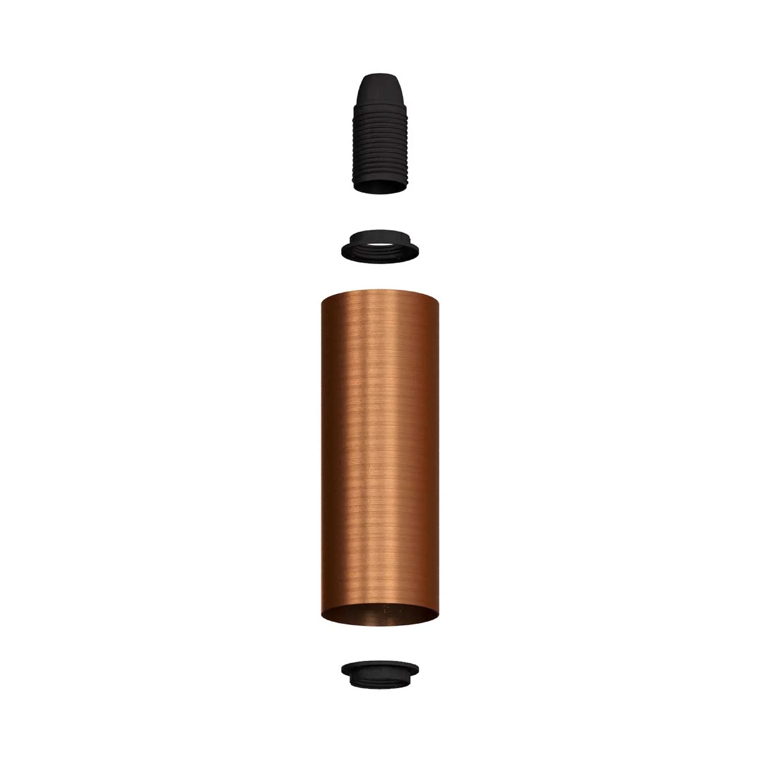 Dreiflammige Lampe mit Tub-E14-Lampenschirm und Rose-One XXL rechteckig – Satiniertes Kupfer - Image 4
