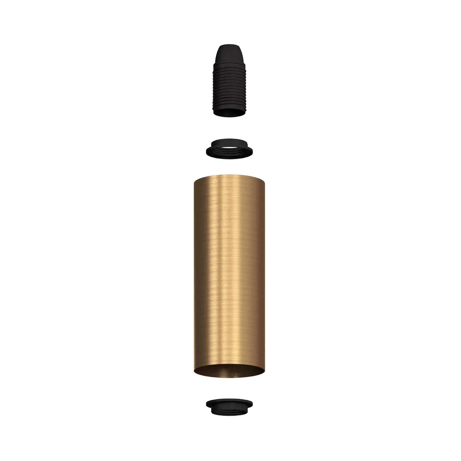 4-flammige Leuchte mit Tub-E14-Metallschirm und XXL rundem Rose-One-Baldachin - Satinbronze - Image 4