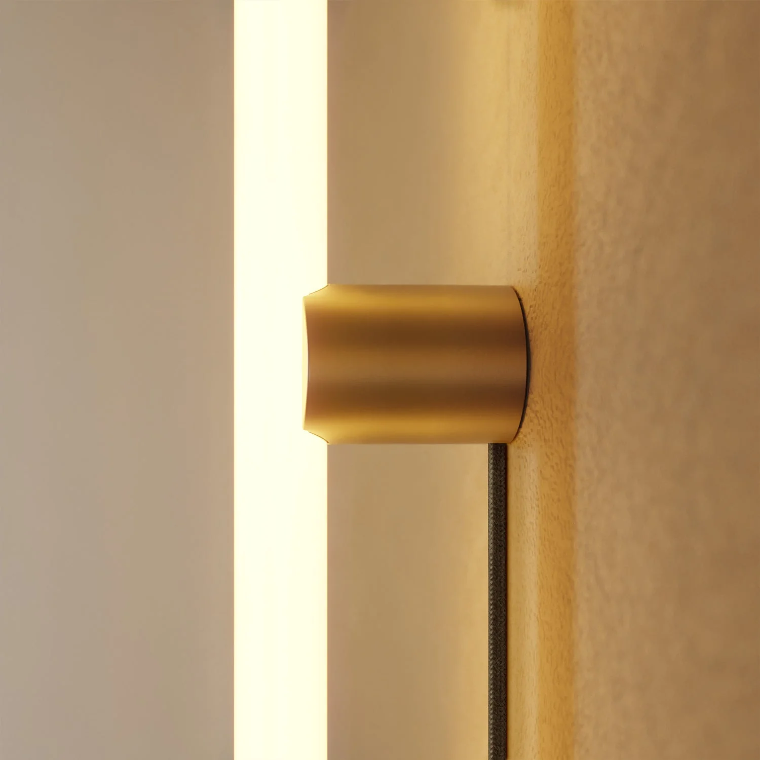 Lampe mit UK-Stecker, Metall-Finish und linearer LED-Glühbirne S14d – Satin-Bronze - Image 3