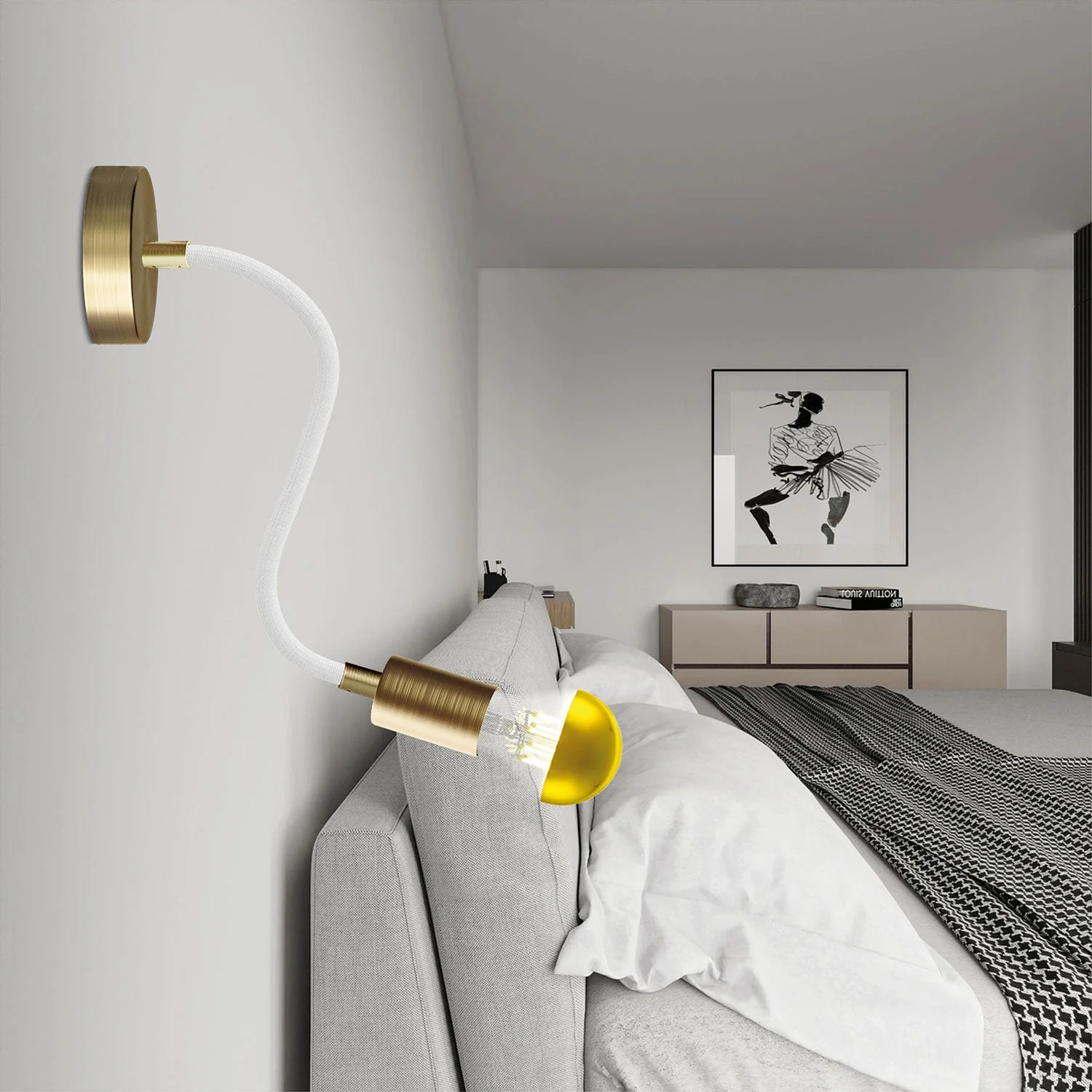 Flex 30 Leuchte mit Tropfenbirne – Bronze satiniert - Image 2