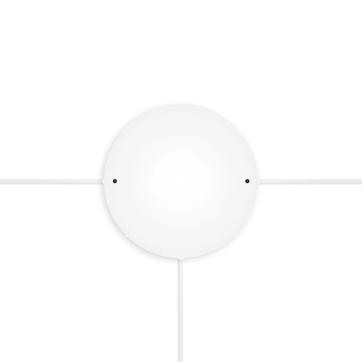 Runder Lampenbaldachin aus Aluminium Ø 30 cm mit Halterung und Erdungs-Textilkabel, mit 2 Frontbohrungen – Mattweiß - Image 17