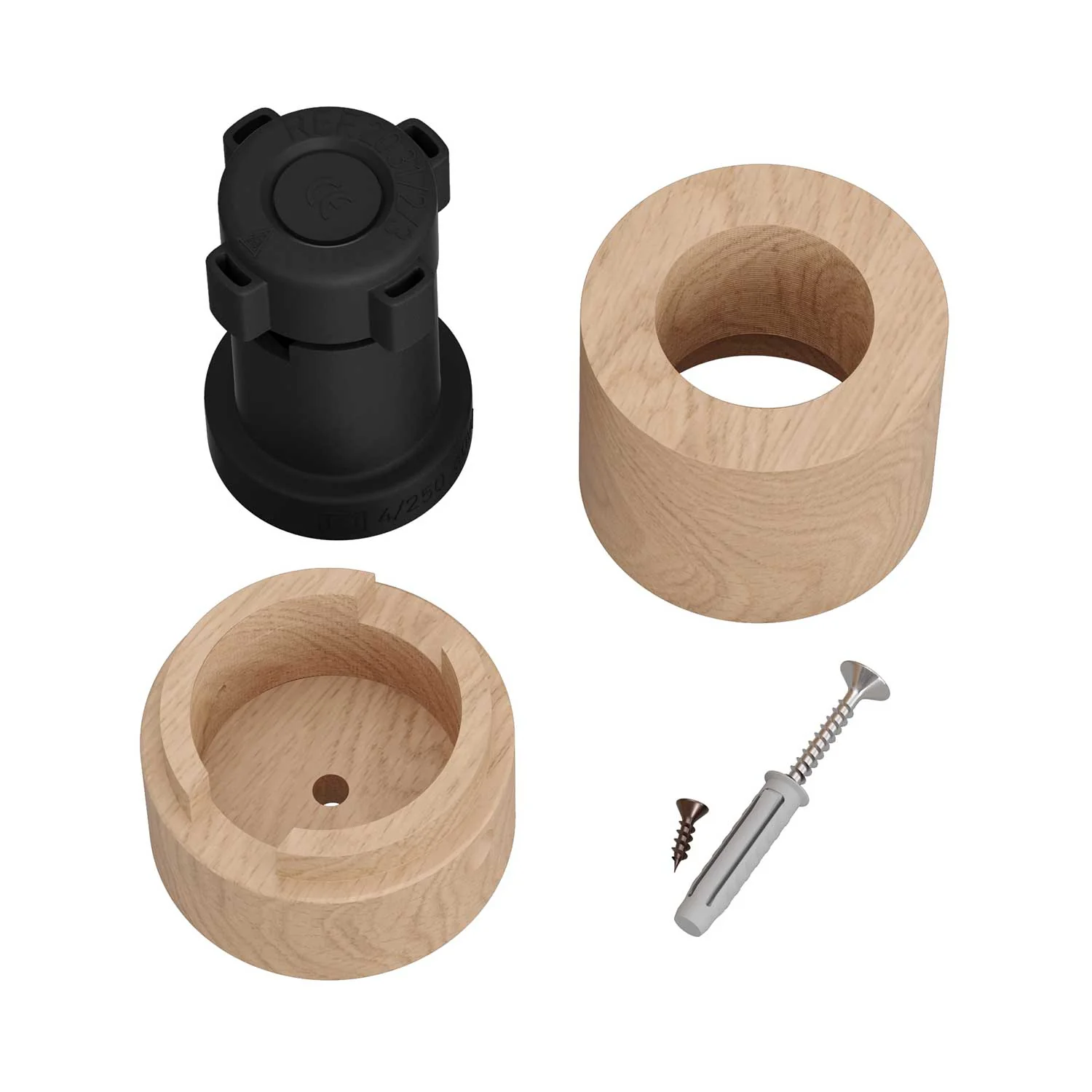 Lampensockel aus Holz für Kettenkabel und Filé-System. Hergestellt in Italien - Neutral - Image 3