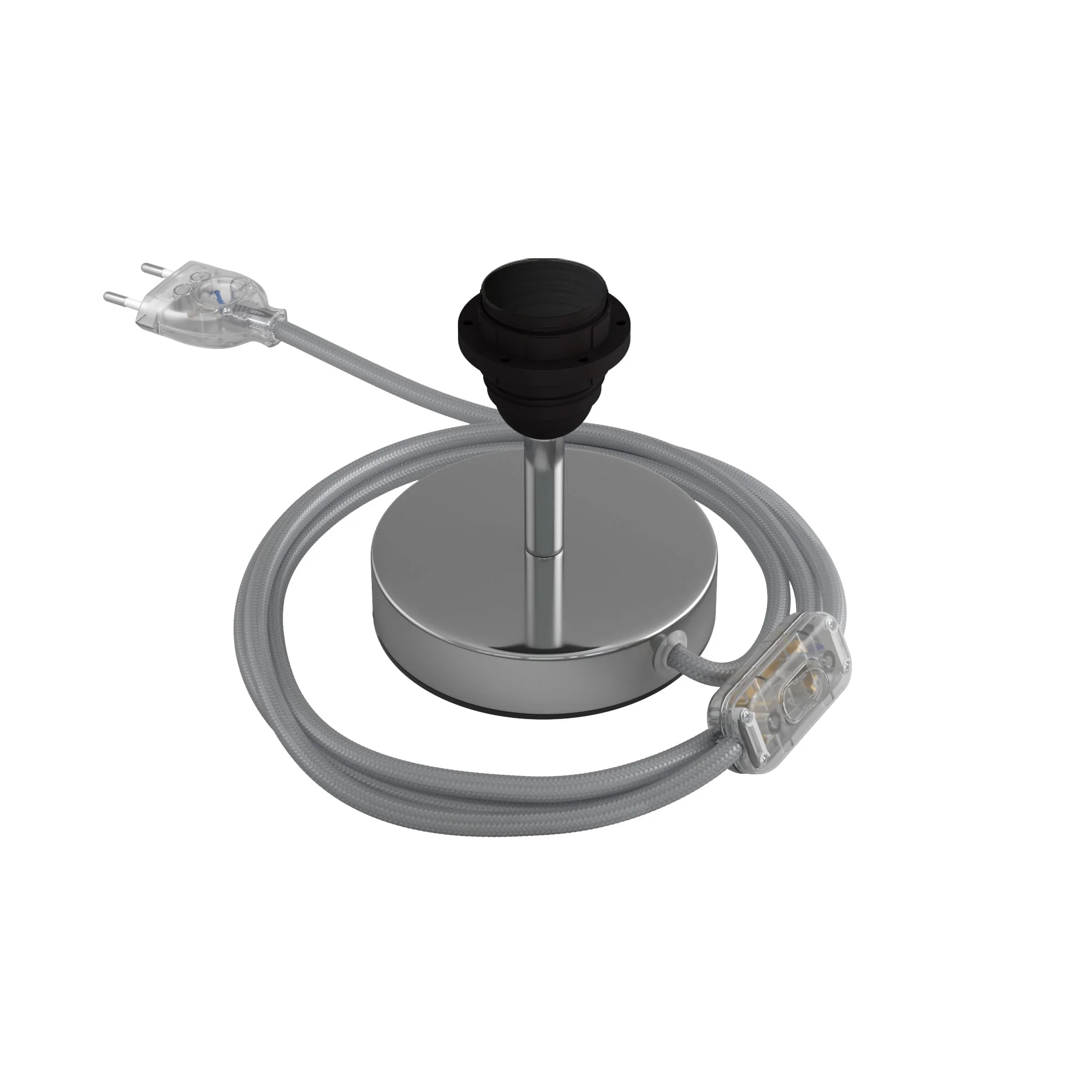 Lampenheber für Lampenschirm – Tischlampe aus Metall – Chrom