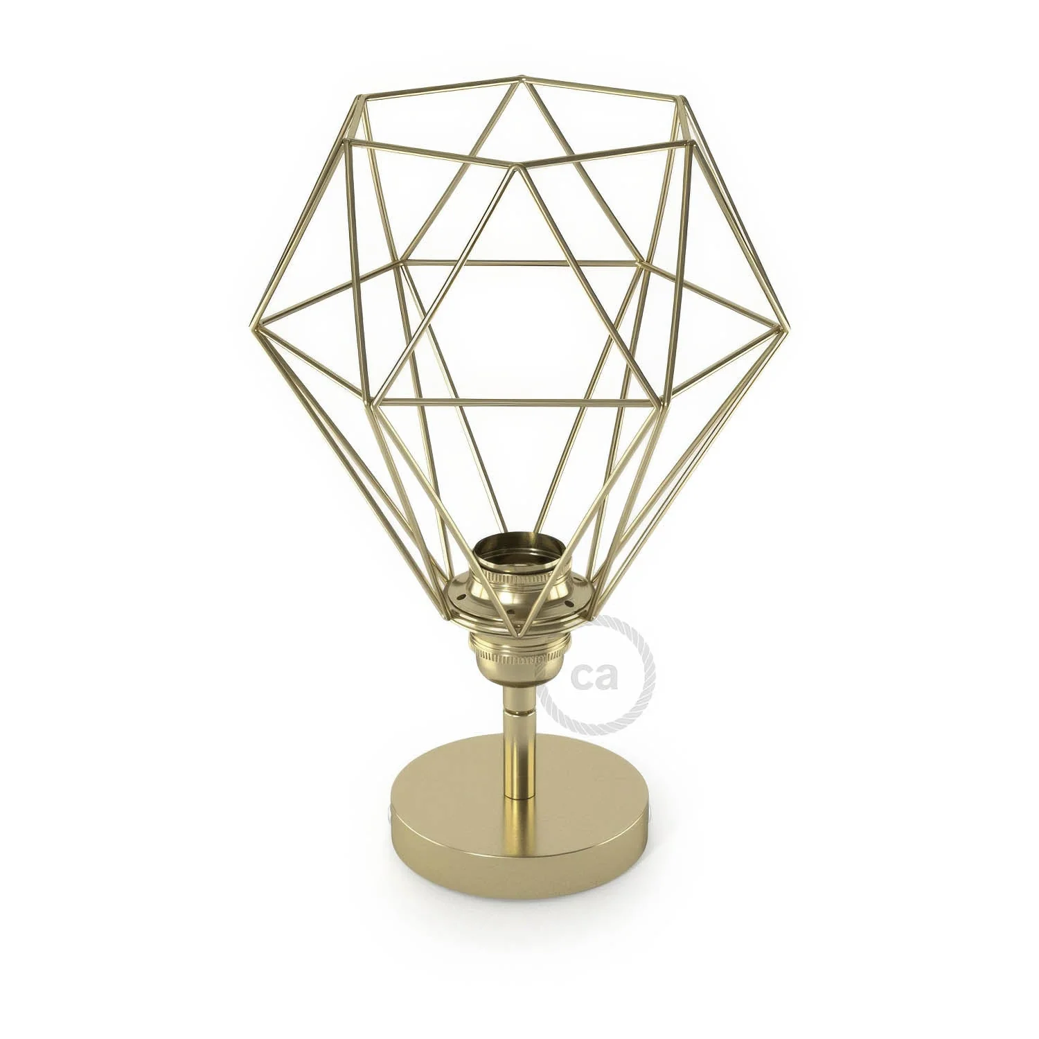 Fermaluce Metall 90° mit Diamond Schirm, wandnahe, schwenkbare Metallleuchte – Messing - Image 4