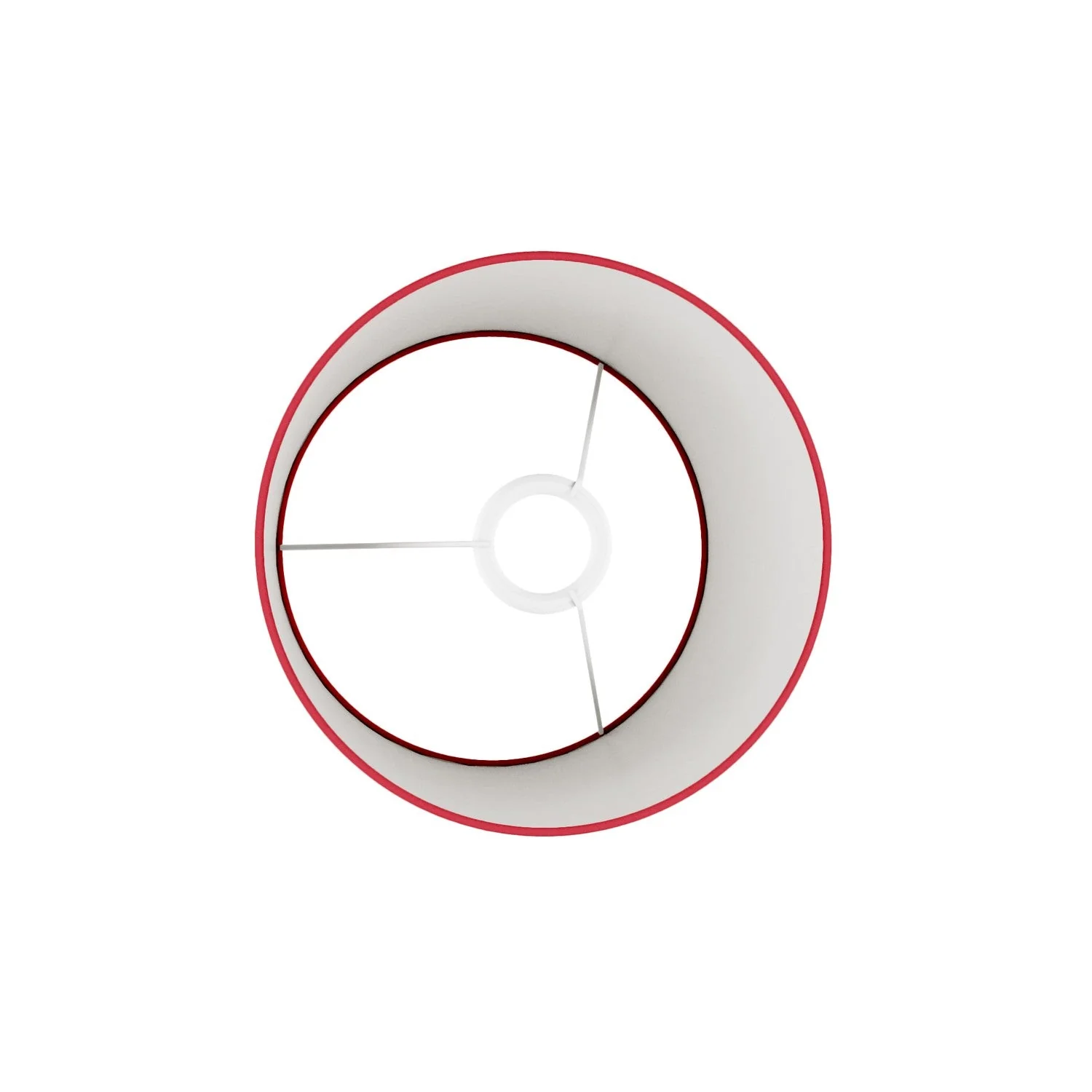 Athena-Lampenschirm mit E27-Fassung für Tisch- oder Stehleuchte – Made in Italy – roter Stoff - Image 3
