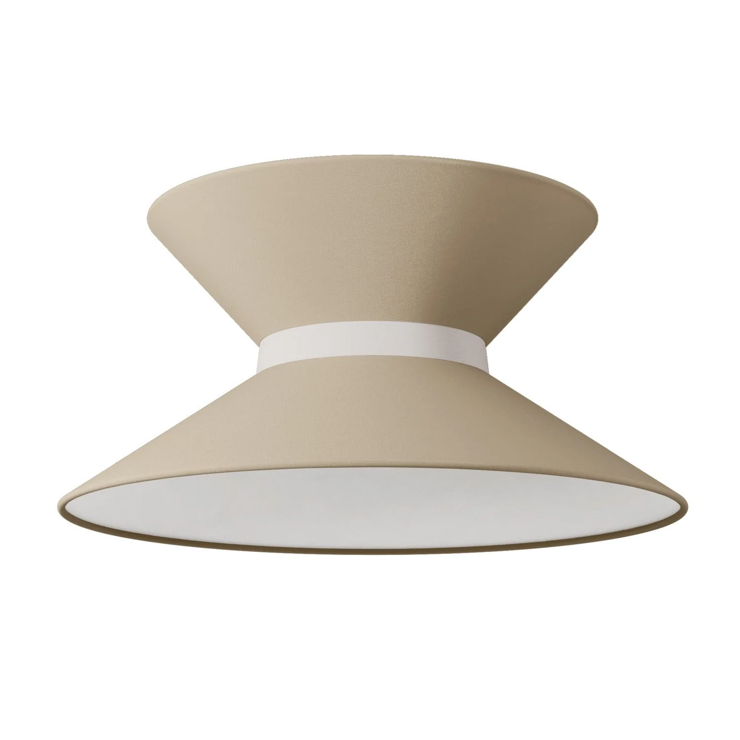 Lampenschirm Clessidra aus Stoff, Arenal-Taupe – Made in Italy