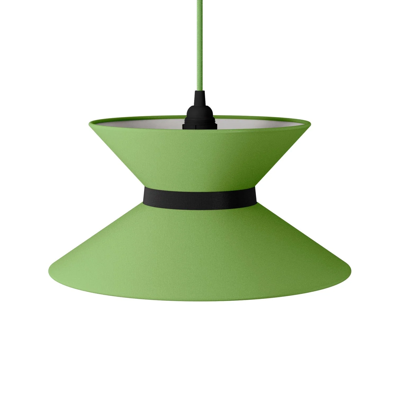 Clessidra Stoffs-Lampenschirm Cinette Pistaziengrün – Made in Italy - Image 13