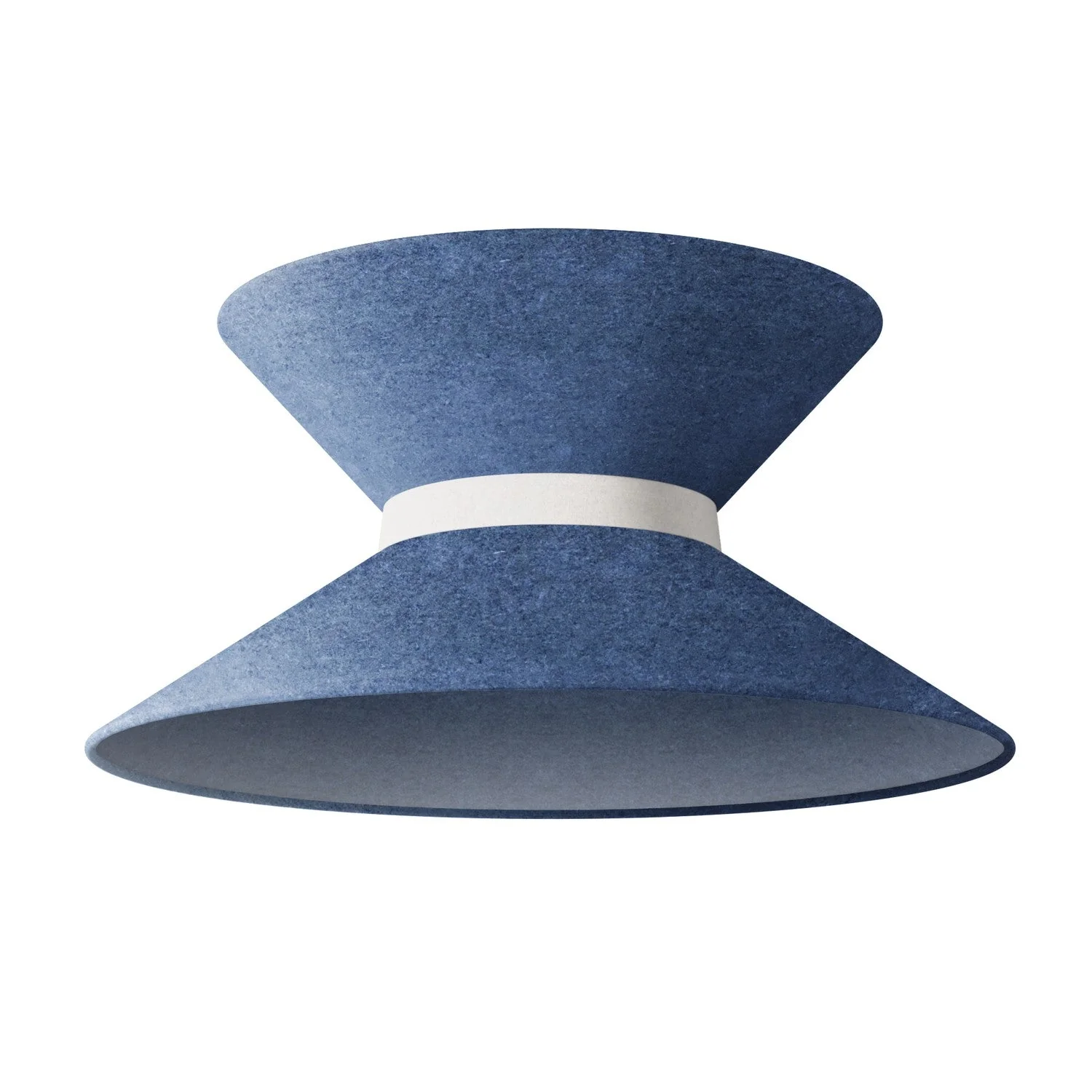 Stoffschirm Clessidra für Pendelleuchte – Blaue Wolle