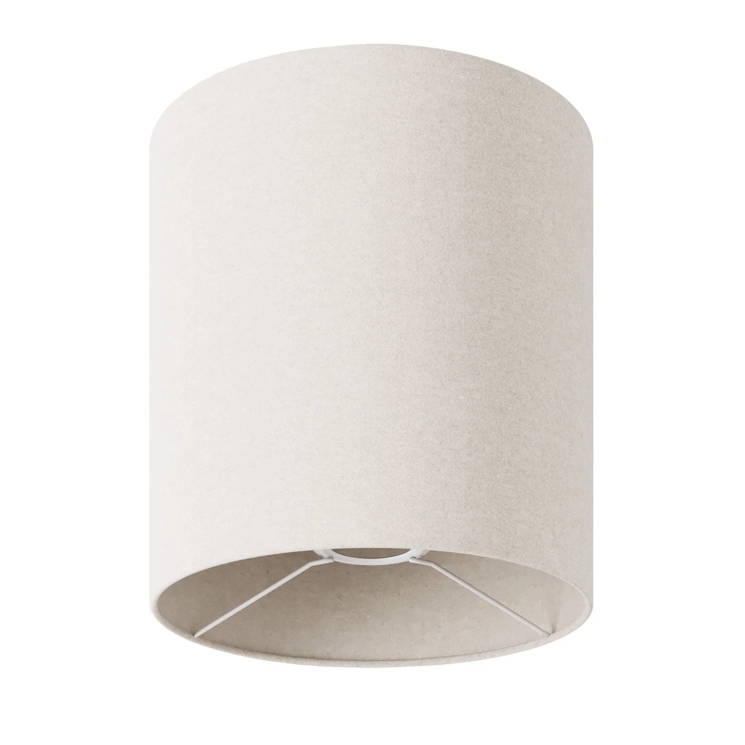 Zylindrischer Lampenschirm M aus Stoff mit E27-Fassung - Made in Italy - Sandwolle