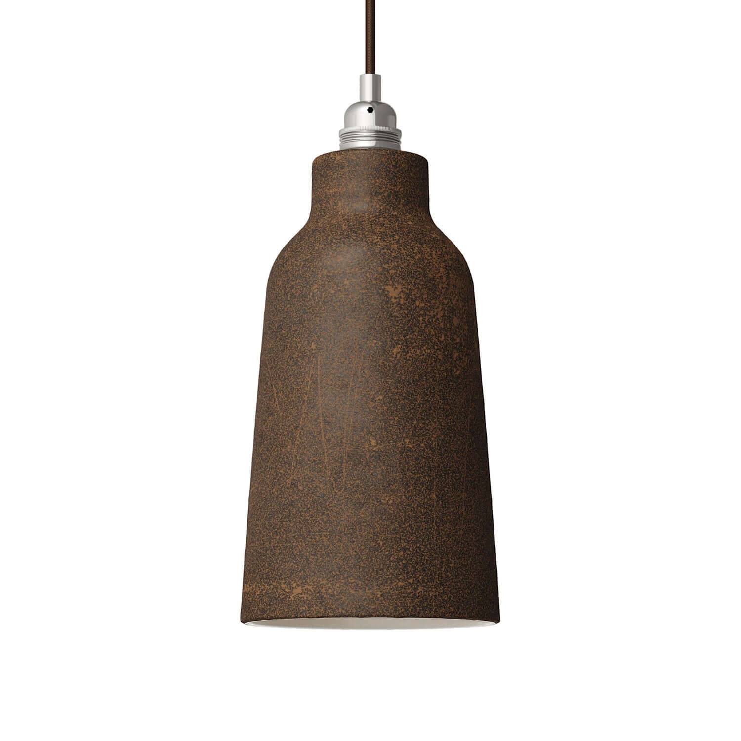 Bottiglia-Lampenschirm aus Keramik, Kollektion Materia – Made in Italy – Corten-Effekt