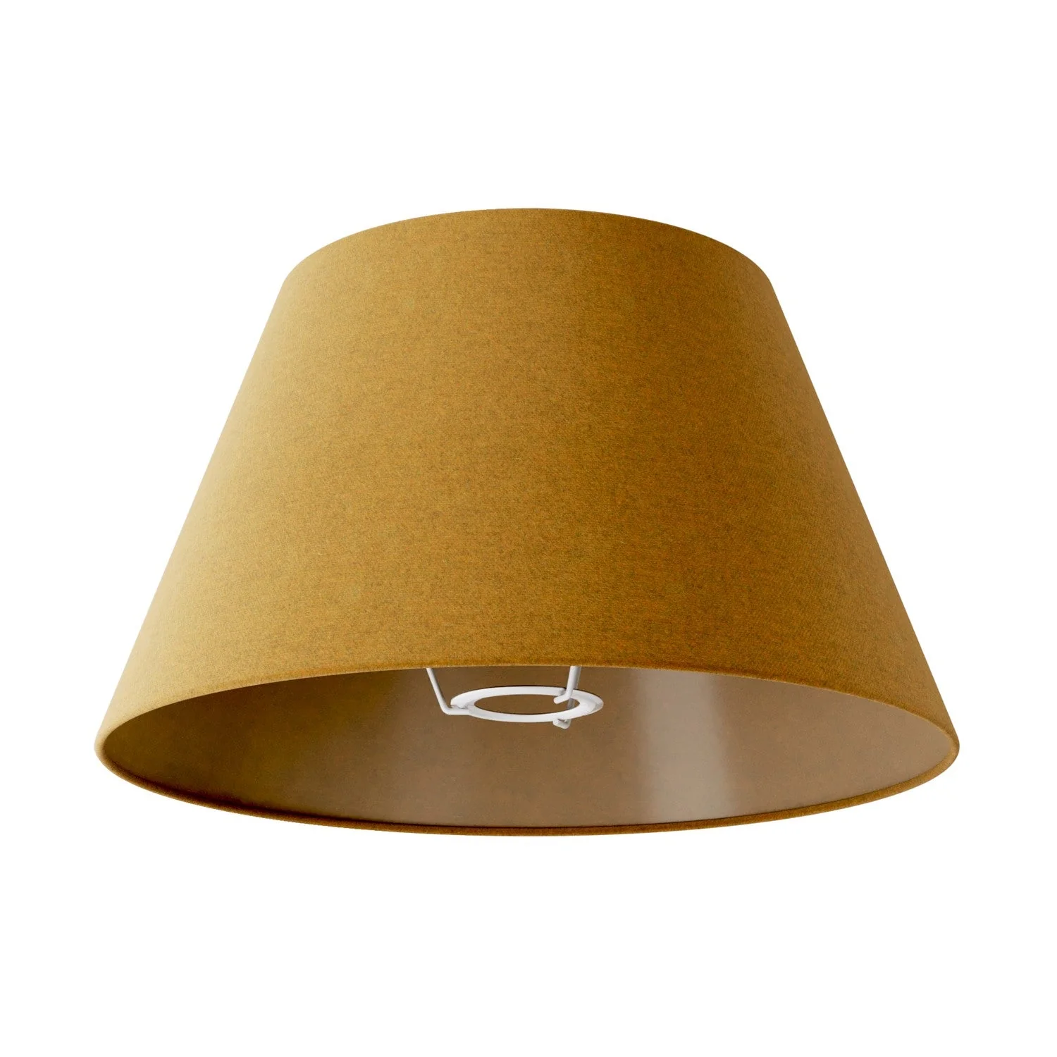 Impero Lampenschirm M aus Stoff für Stehleuchte mit E27-Fassung – Made in Italy – Senfgelbe Wolle