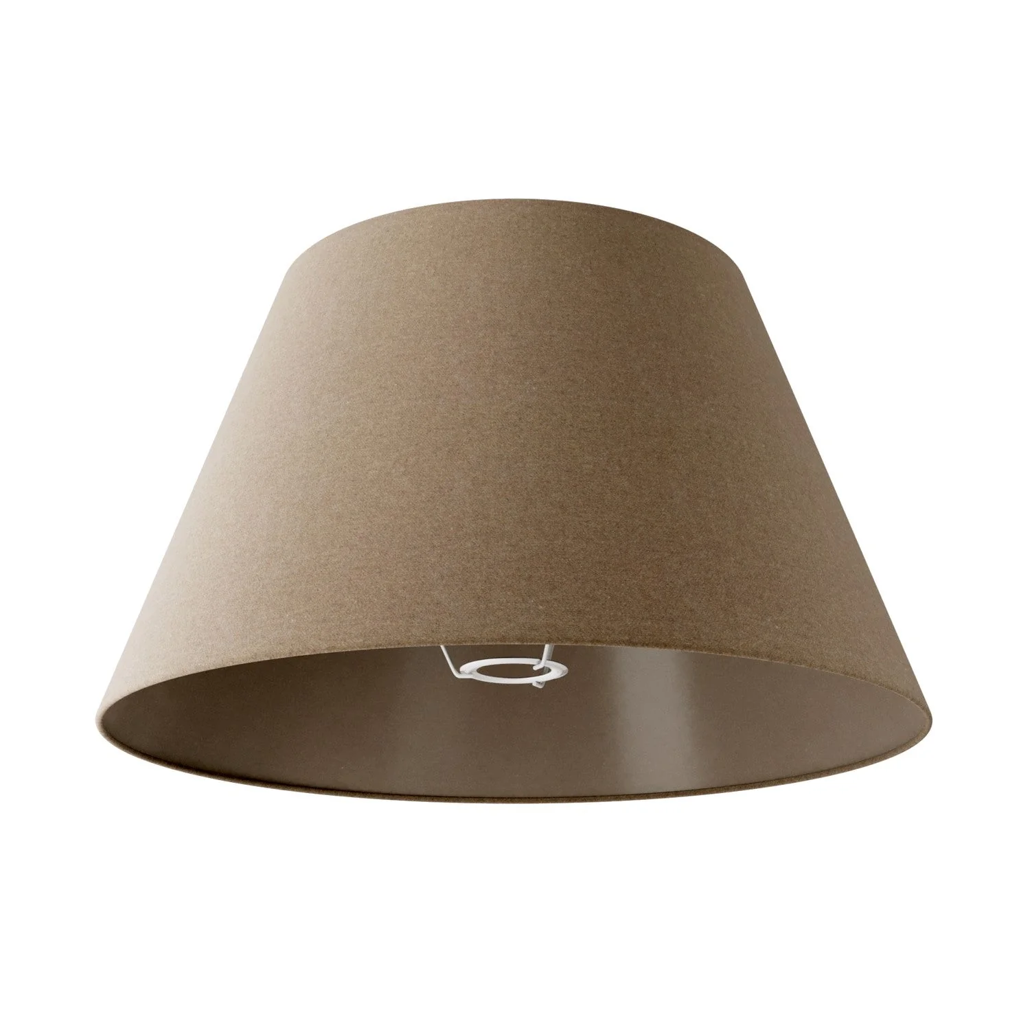 Lampenschirm Impero L für Tischleuchte oder Wandleuchte mit E27-Fassung – Made in Italy – Braune Wolle