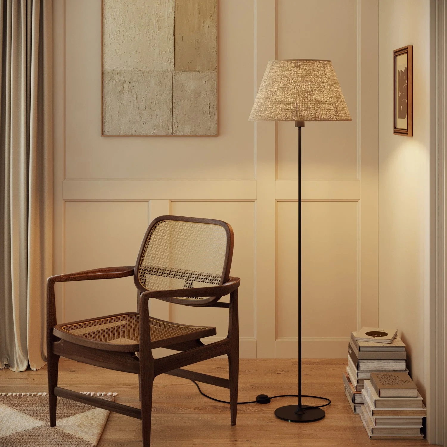 Impero-Lampenschirm L für Tischlampe oder Wandleuchte mit E27-Fassung – Made in Italy – Naturjute - Image 2