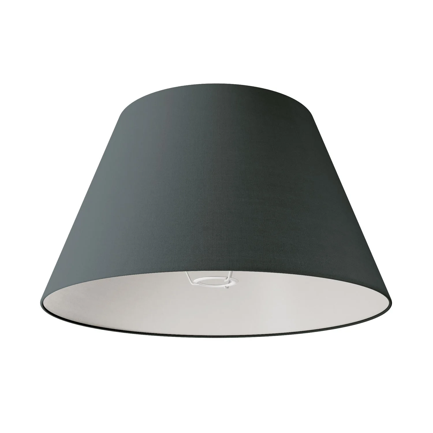 Impero L-Lampenschirm für Tischlampe oder Wandleuchte mit E27-Fassung – Made in Italy – Dunkelgraues Leinwandgewebe