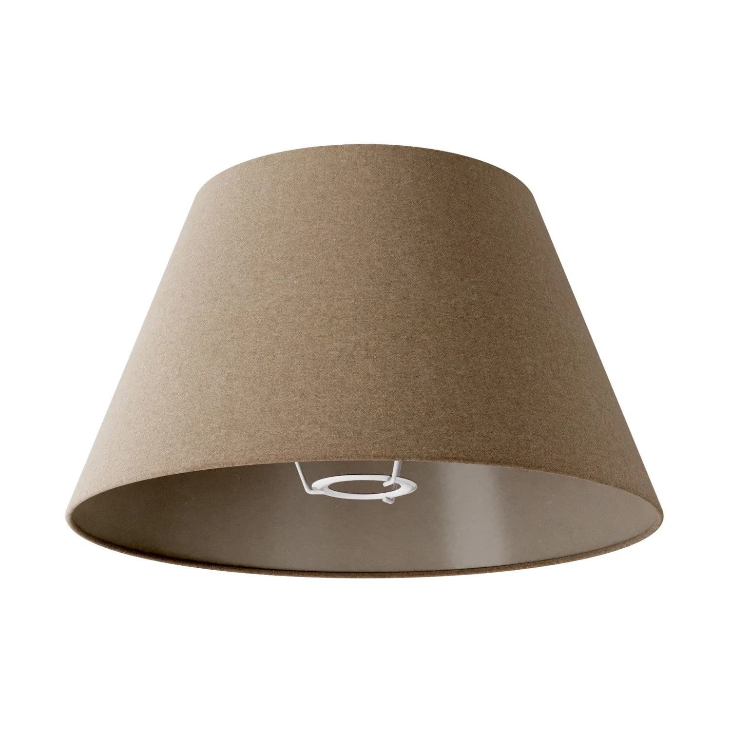 Impero M Lampenschirm aus Stoff für Stehleuchte mit E27-Fassung – Made in Italy – Braune Wolle