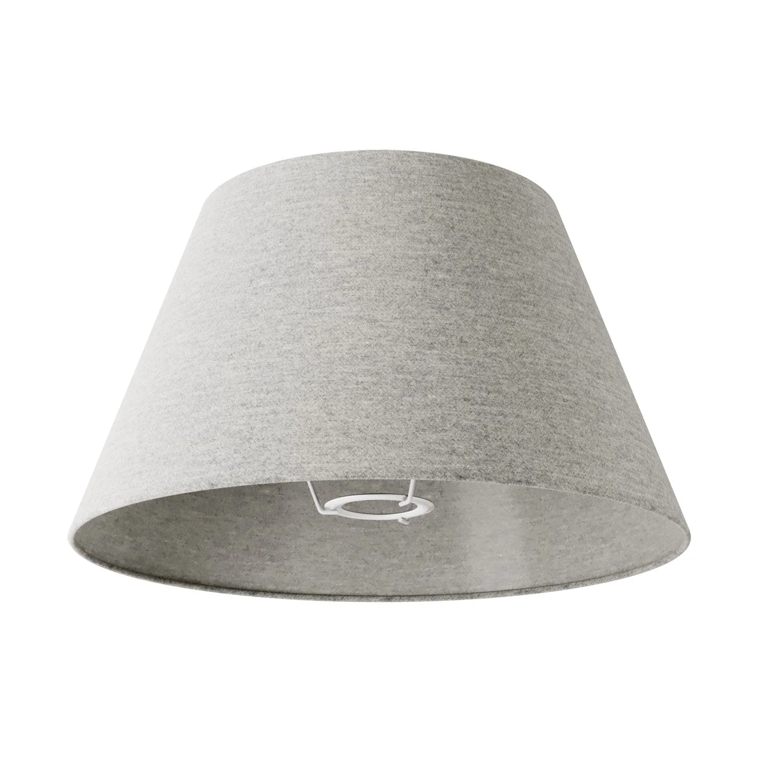 Lampenschirm Impero M aus Stoff für Stehleuchten mit E27-Fassung – Made in Italy – Hellgraue Wolle