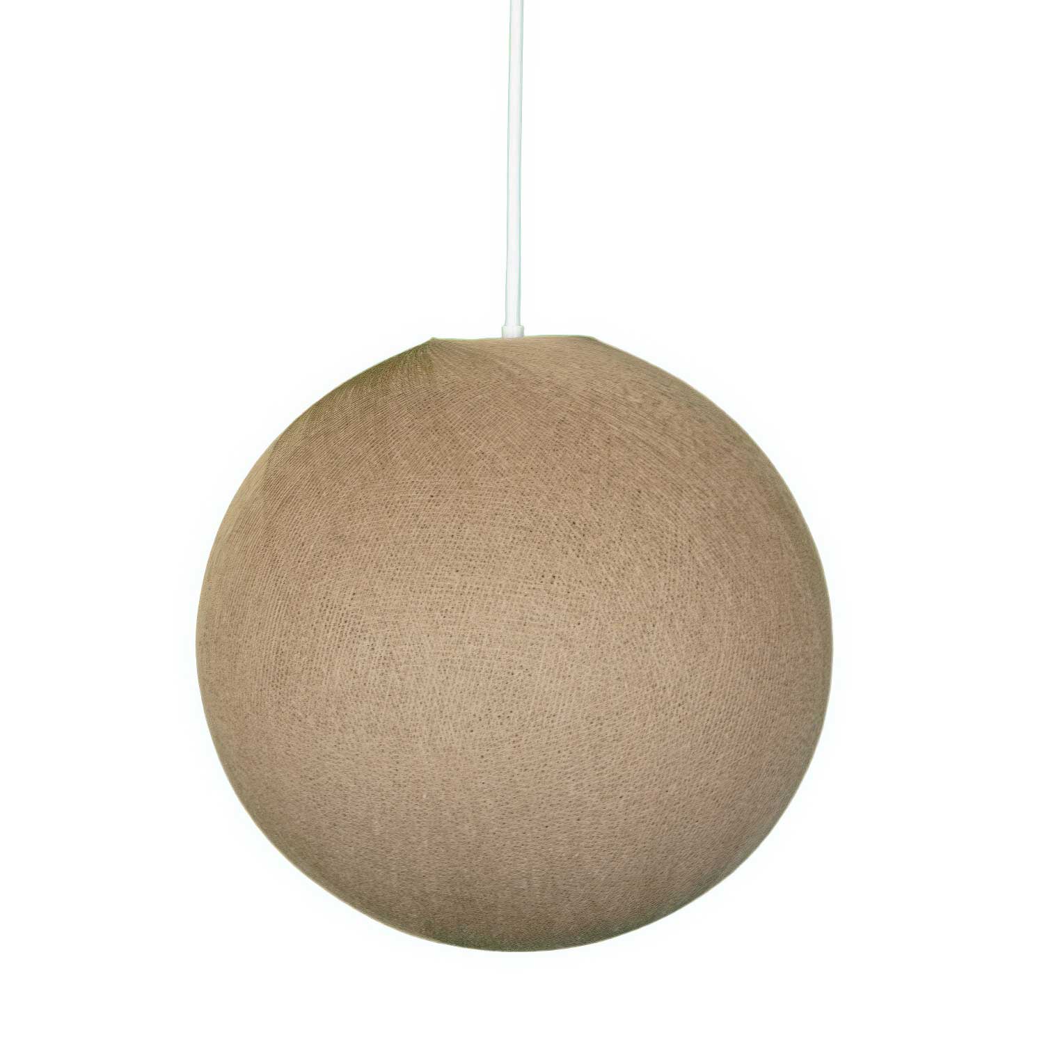 Kugellampenschirm aus 100 % handgefertigtem Garn – Polyester Cappuccino