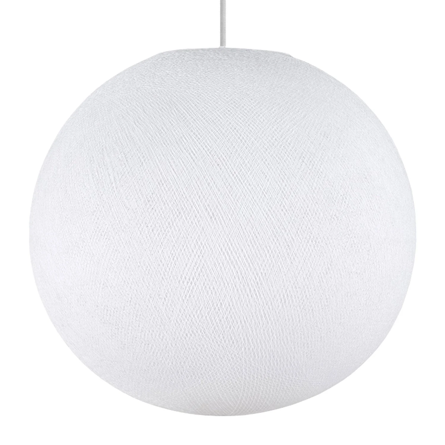 Sfera Light-Lampenschirm aus handgefertigtem Garn – Weißer Polyester
