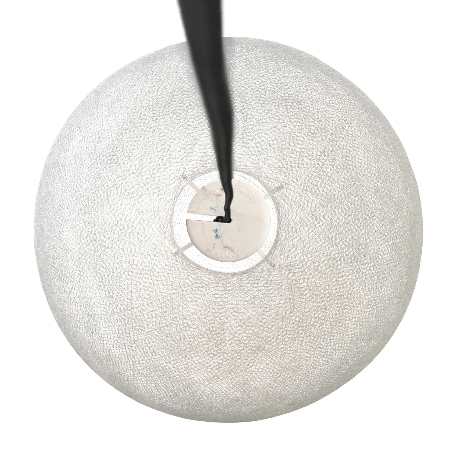 Sfera Light-Lampenschirm aus handgefertigtem Garn – Weißer Polyester - Image 9