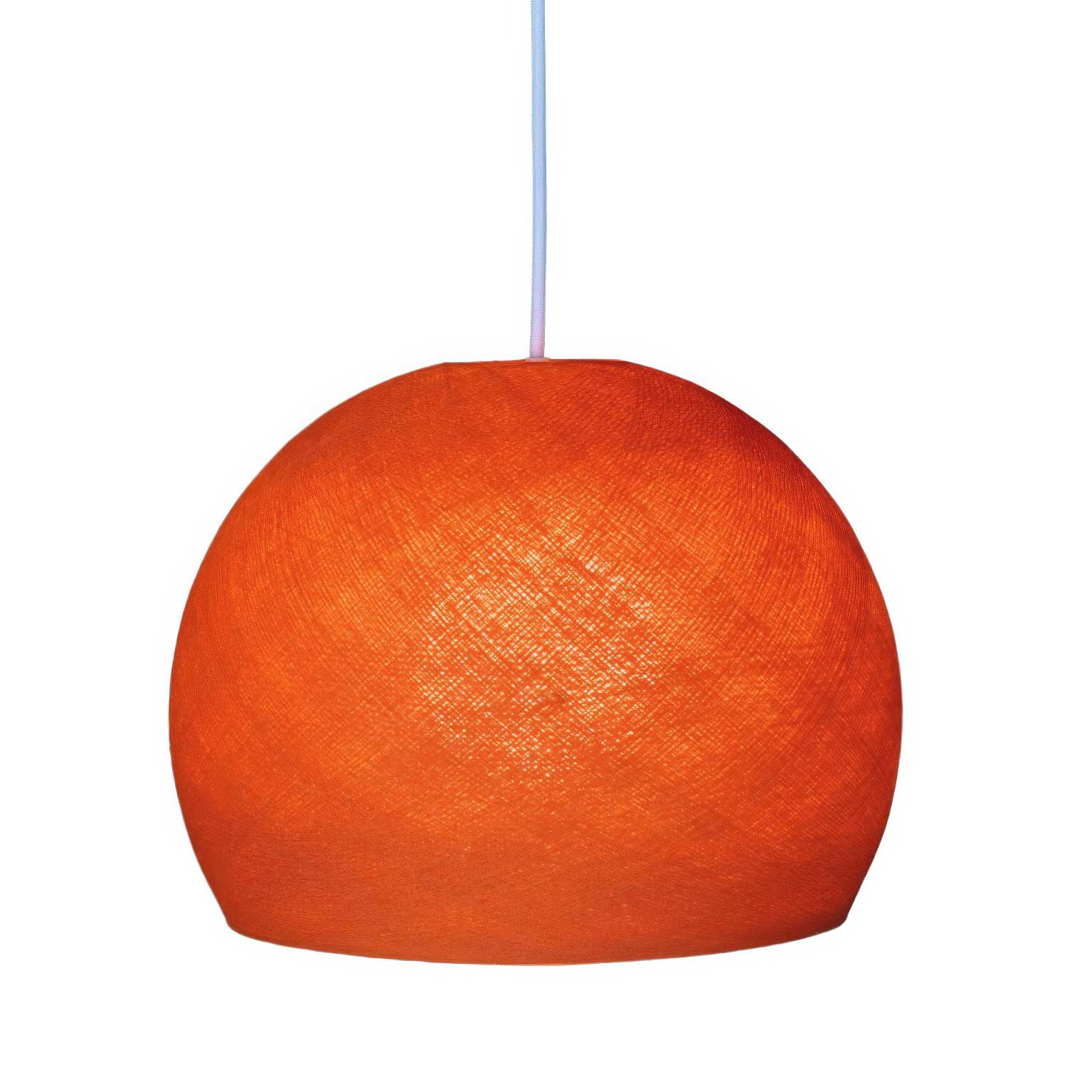 Kuppelförmiger Lampenschirm aus 100 % handgefertigtem Draht – Polyester Orange - Image 2