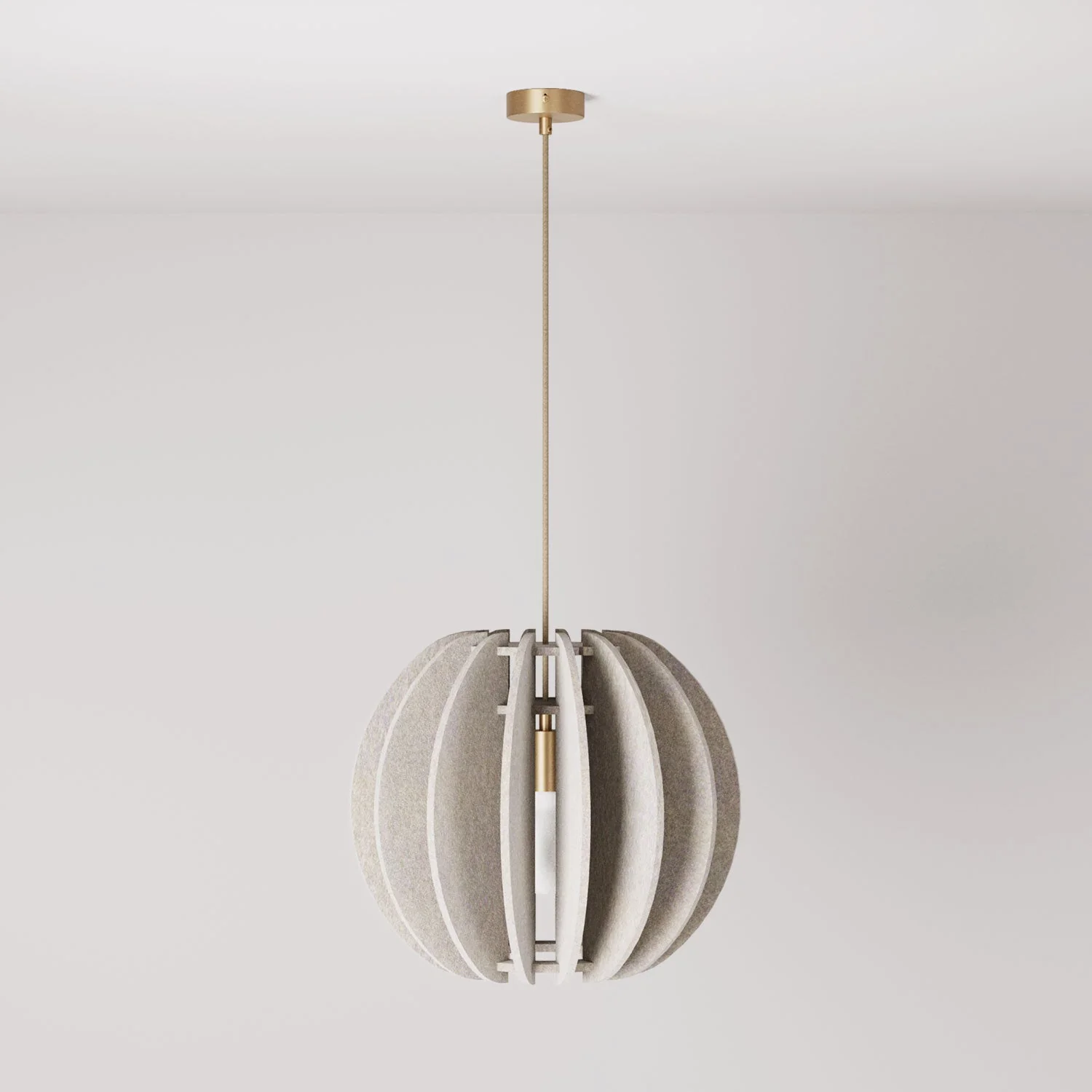LAMPSHADE – Pendelleuchte mit elliptischem Schirm – Taubengrau Melange - Image 3