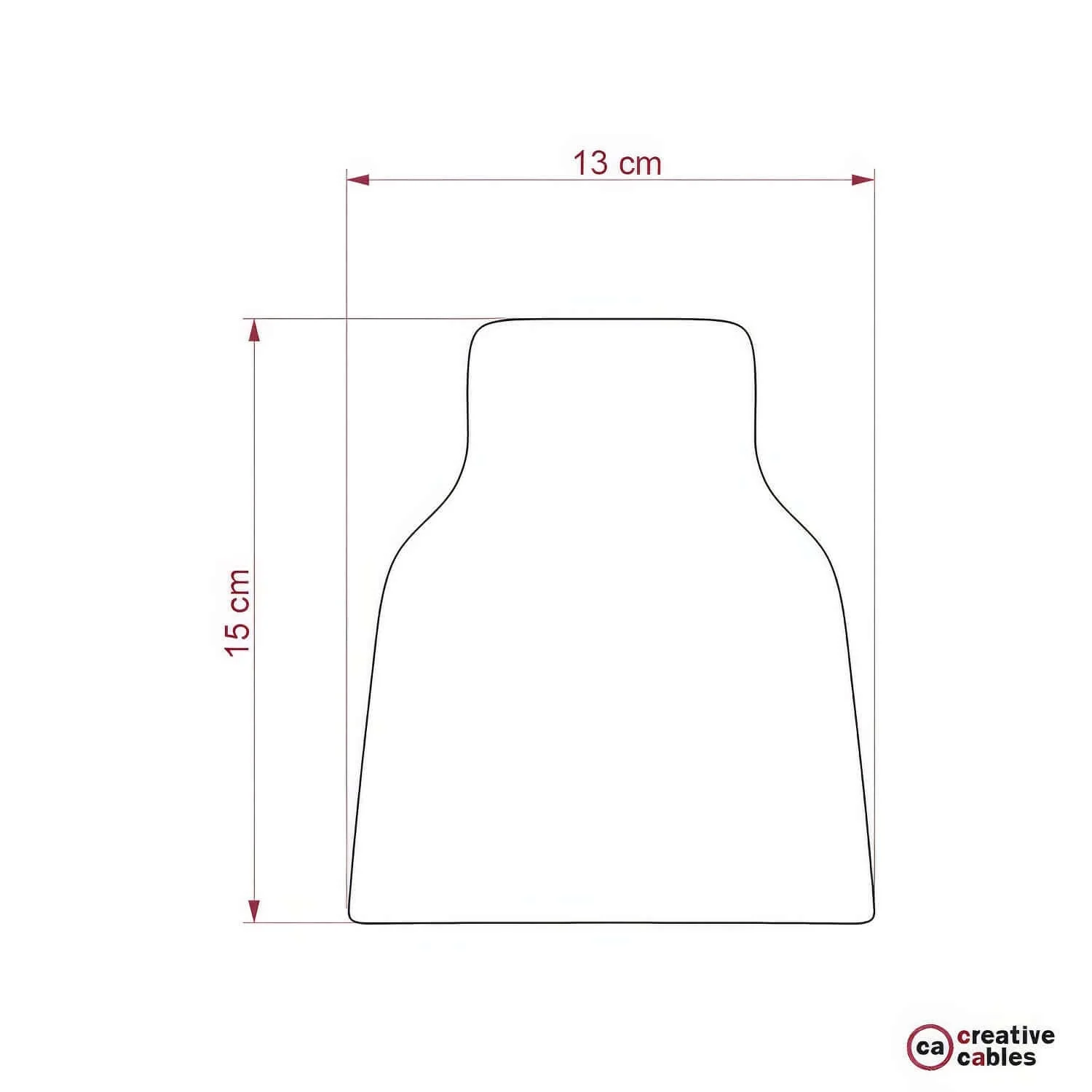 Lampenschirm Vaso aus Keramik, Kollektion Materia – Made in Italy – Gestreifte Terrakotta - Image 4