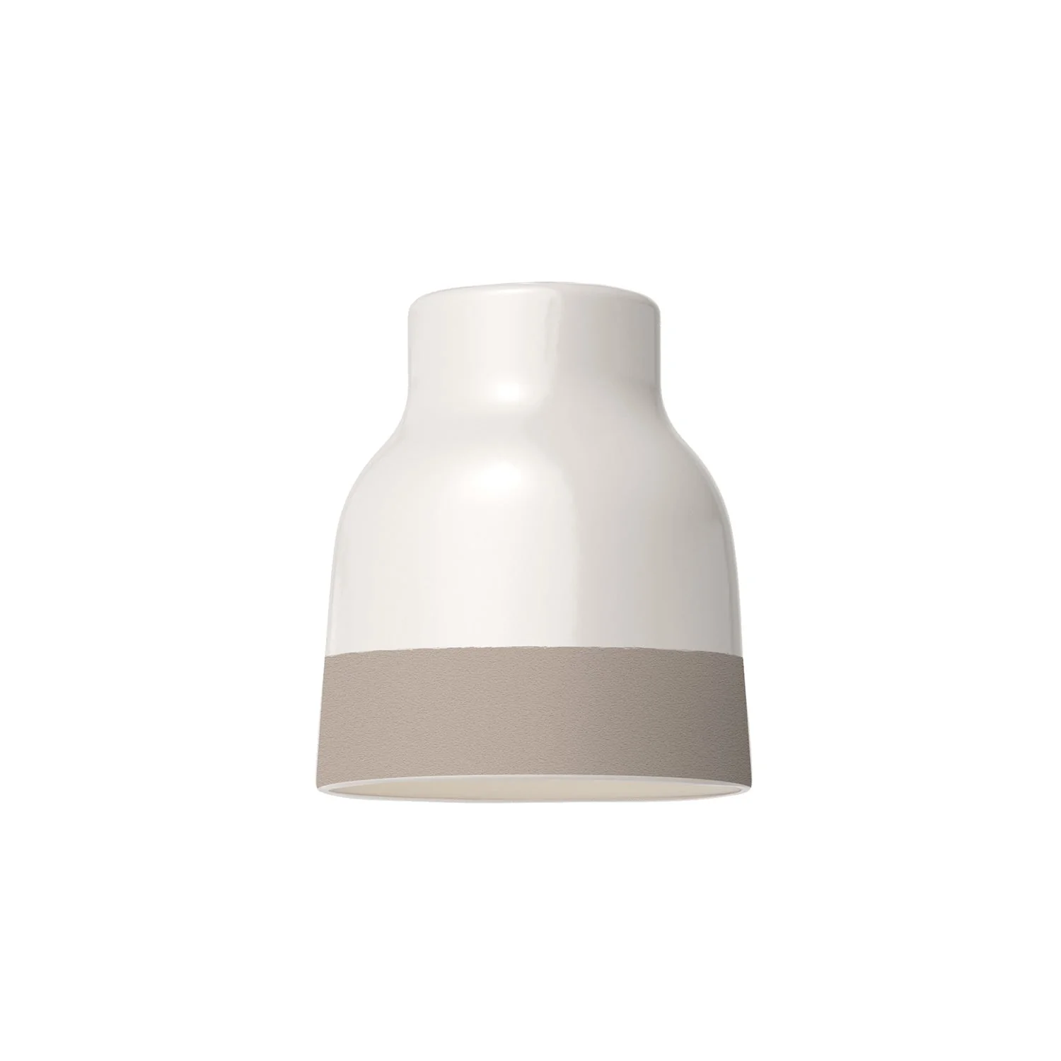 Zweifarbiger Vaso Schirm aus Keramik in Weiß und Taube, Kollektion Materia – Made in Italy - Image 4