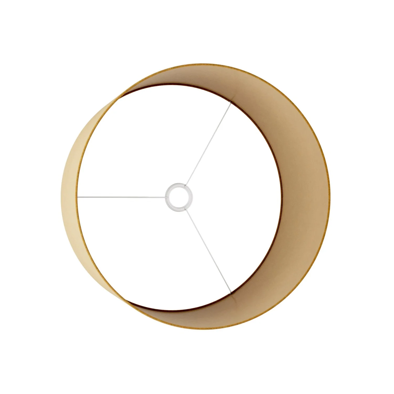 Zylindrischer XL-Stoffschirm mit E27-Fassung – Made in Italy – Senfgelbe Wolle - Image 3