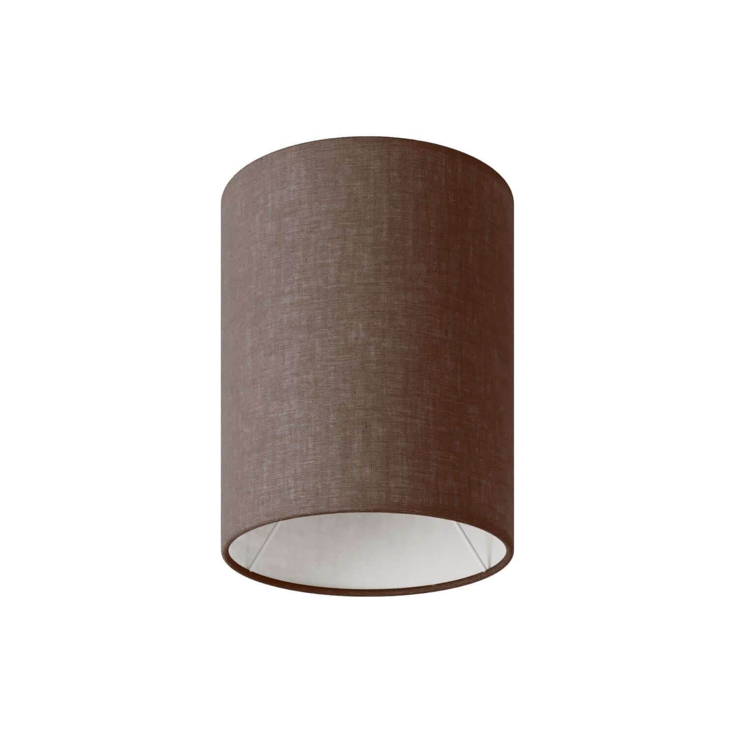 Zylinder-Lampenschirm aus Stoff mit E27-Fassung – 100% Made in Italy – Camelot Braun.