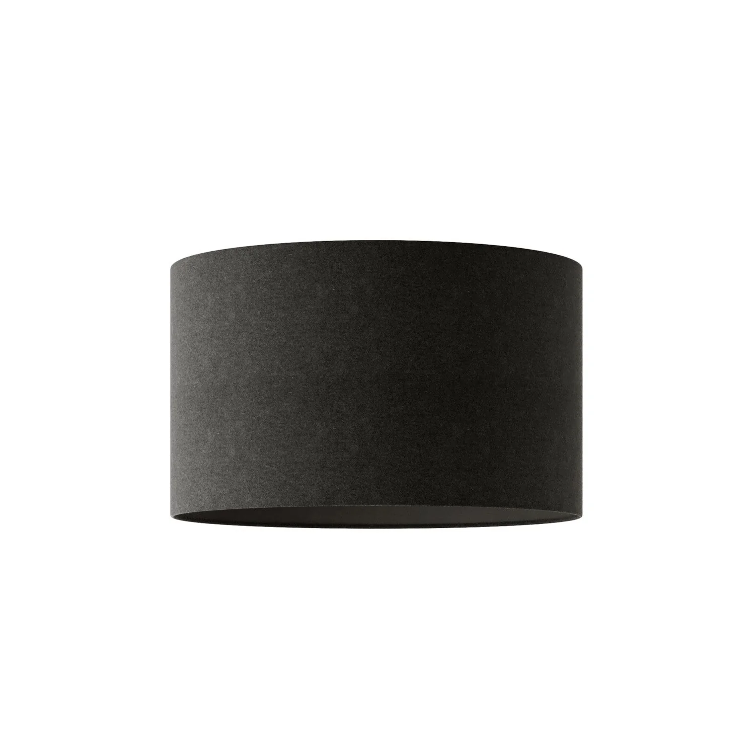 Zylindrischer Lampenschirm L aus Stoff mit E27-Fassung – Made in Italy – Dunkelgraue Wolle