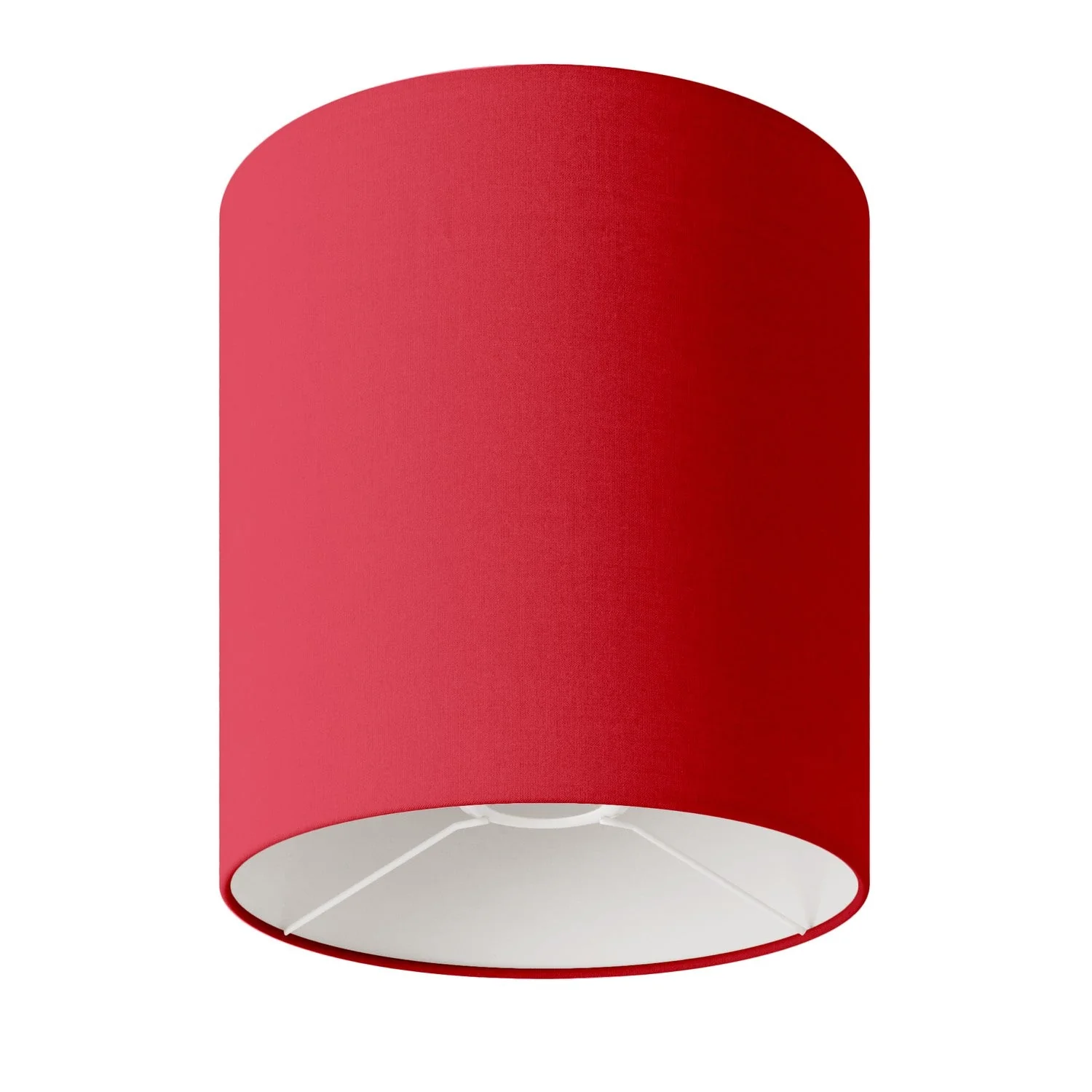Cilindro M Stoffschirm mit E27-Fassung – Made in Italy – Tuch Rot