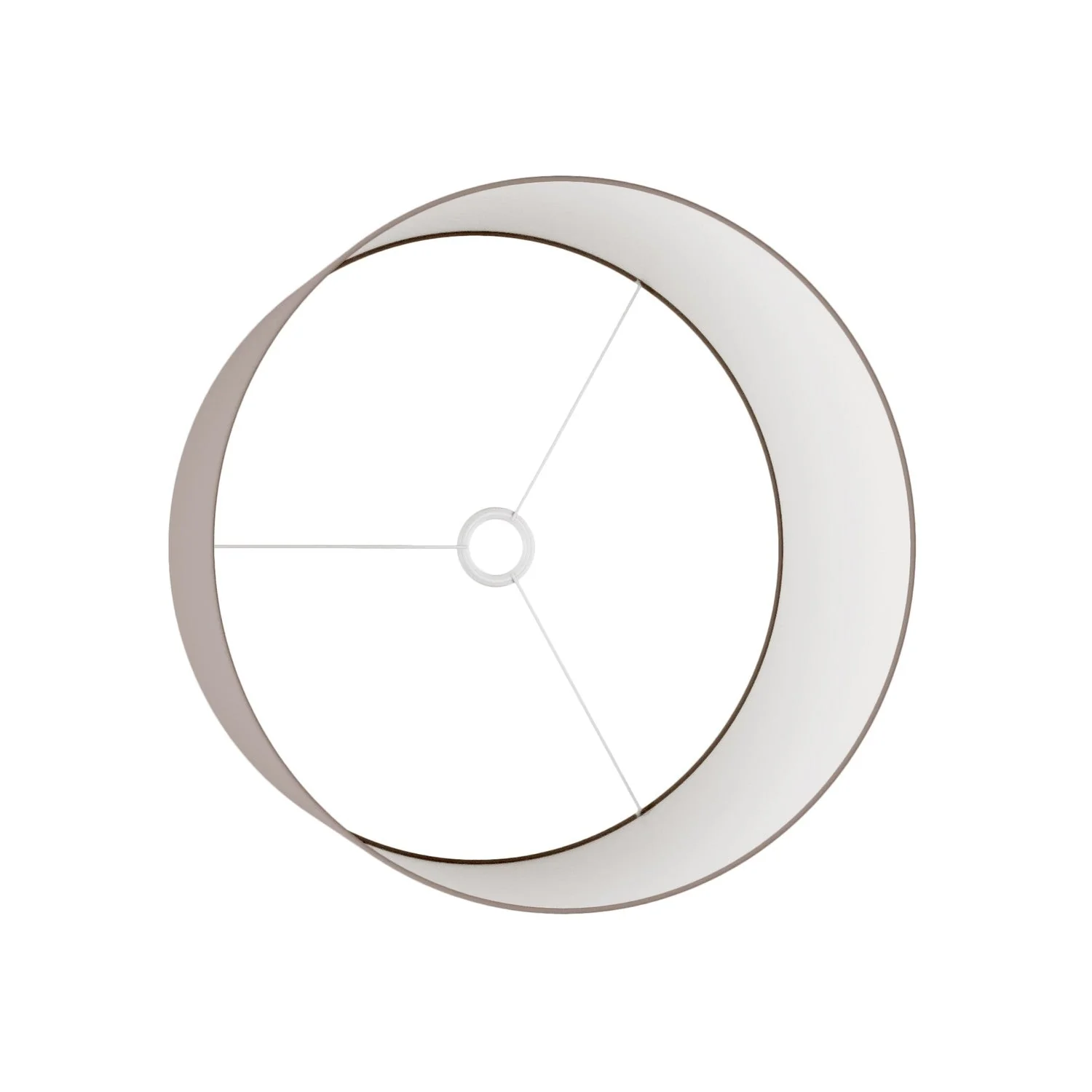 Zylindrischer XL-Stofflampenschirm mit E27-Fassung - Made in Italy - Arenal Cenere - Image 3