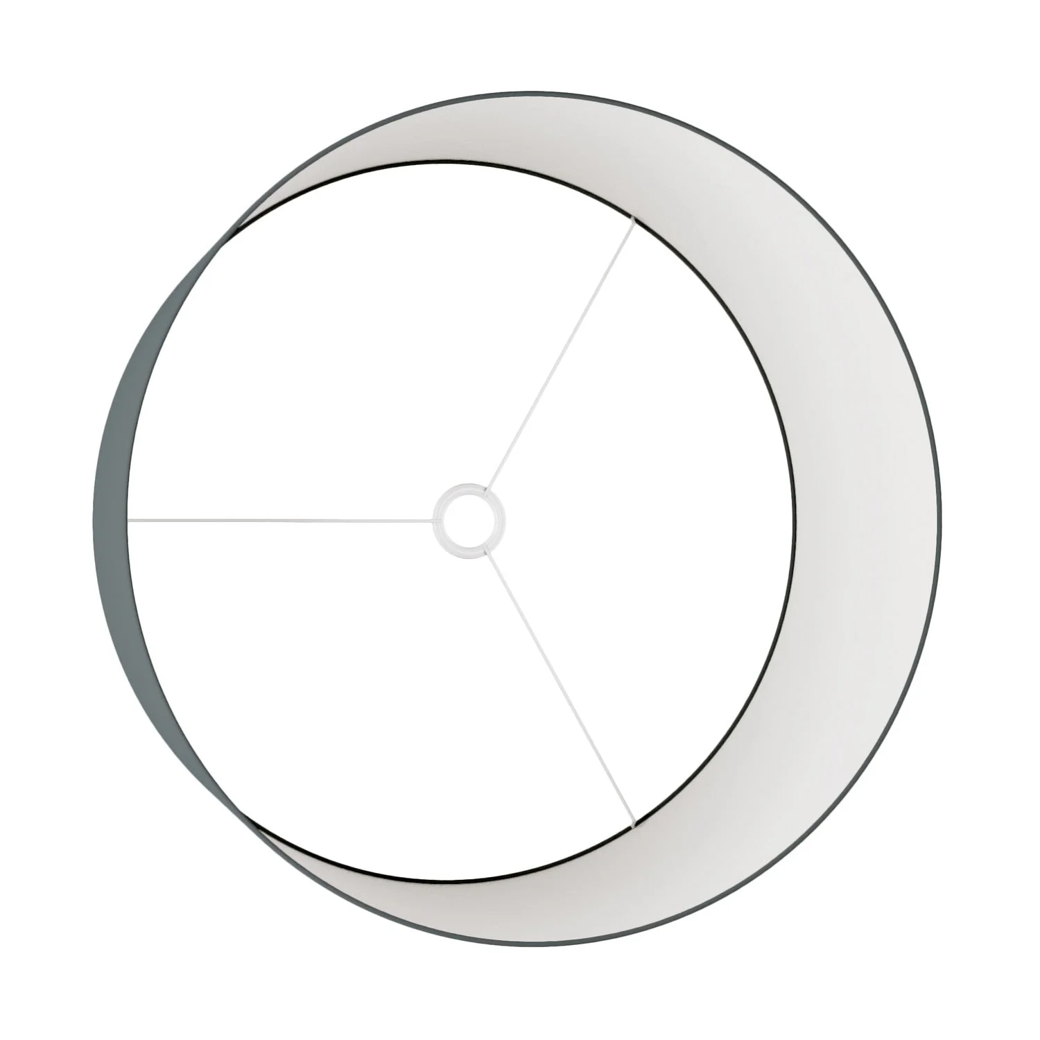 Zylinderschirm XXL aus Stoff mit E27-Fassung – Made in Italy – Dunkelgraues Gewebe - Image 3
