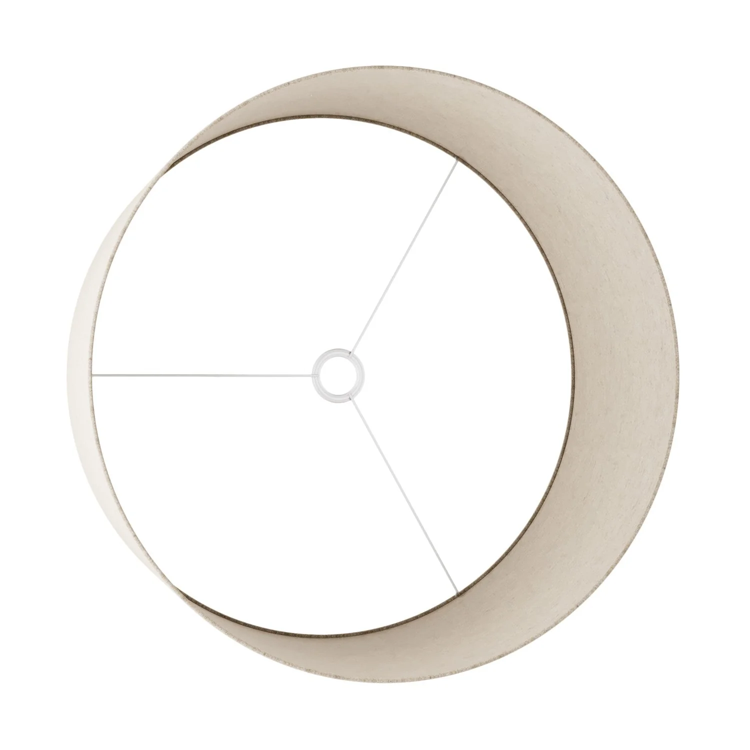 Zylinderlampenschirm XXL aus Stoff mit E27-Fassung - Made in Italy - Beige Wolle - Image 3