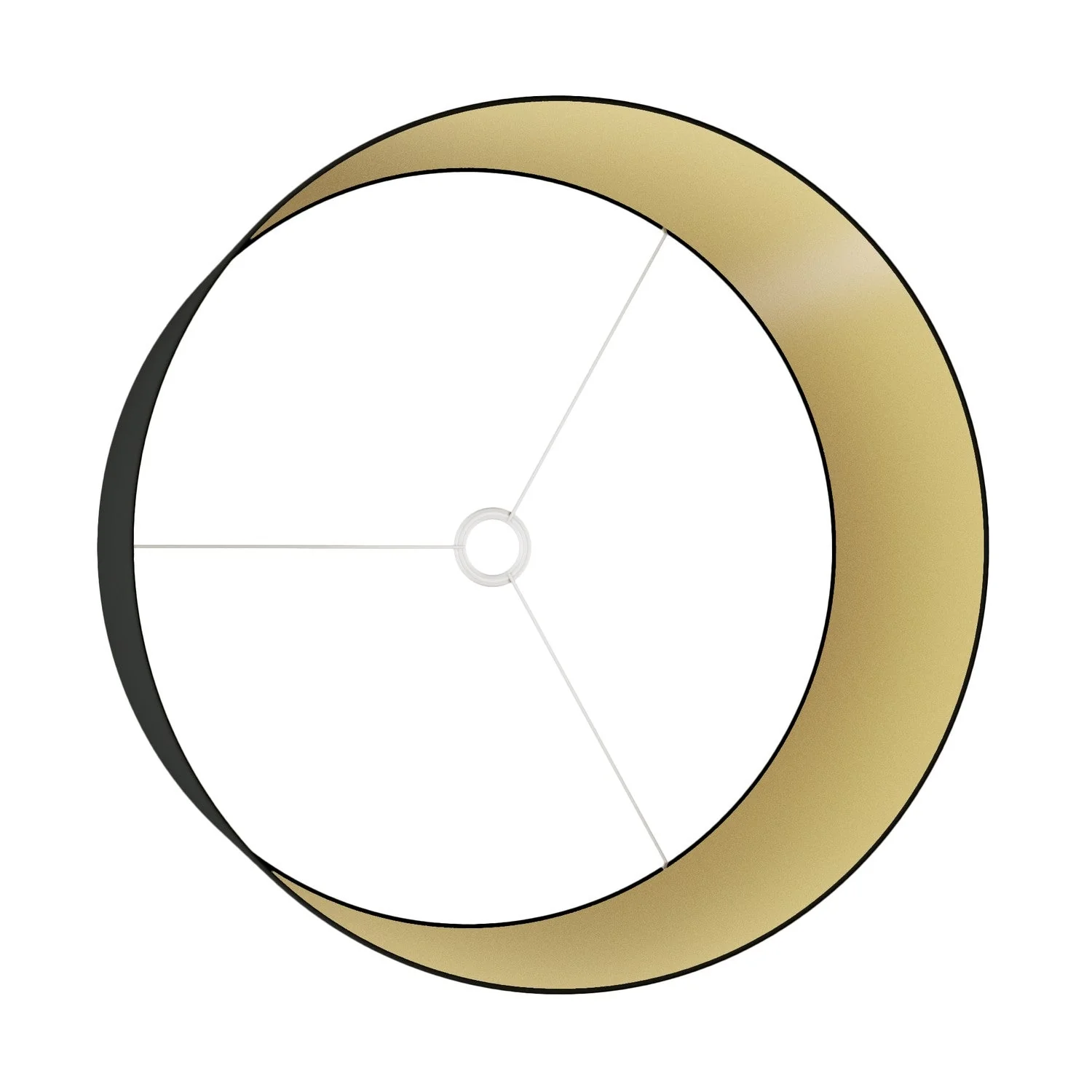 XXL-Zylinder-Lampenschirm aus Stoff mit E27-Fassung – Made in Italy – Schwarz/Gold - Image 3
